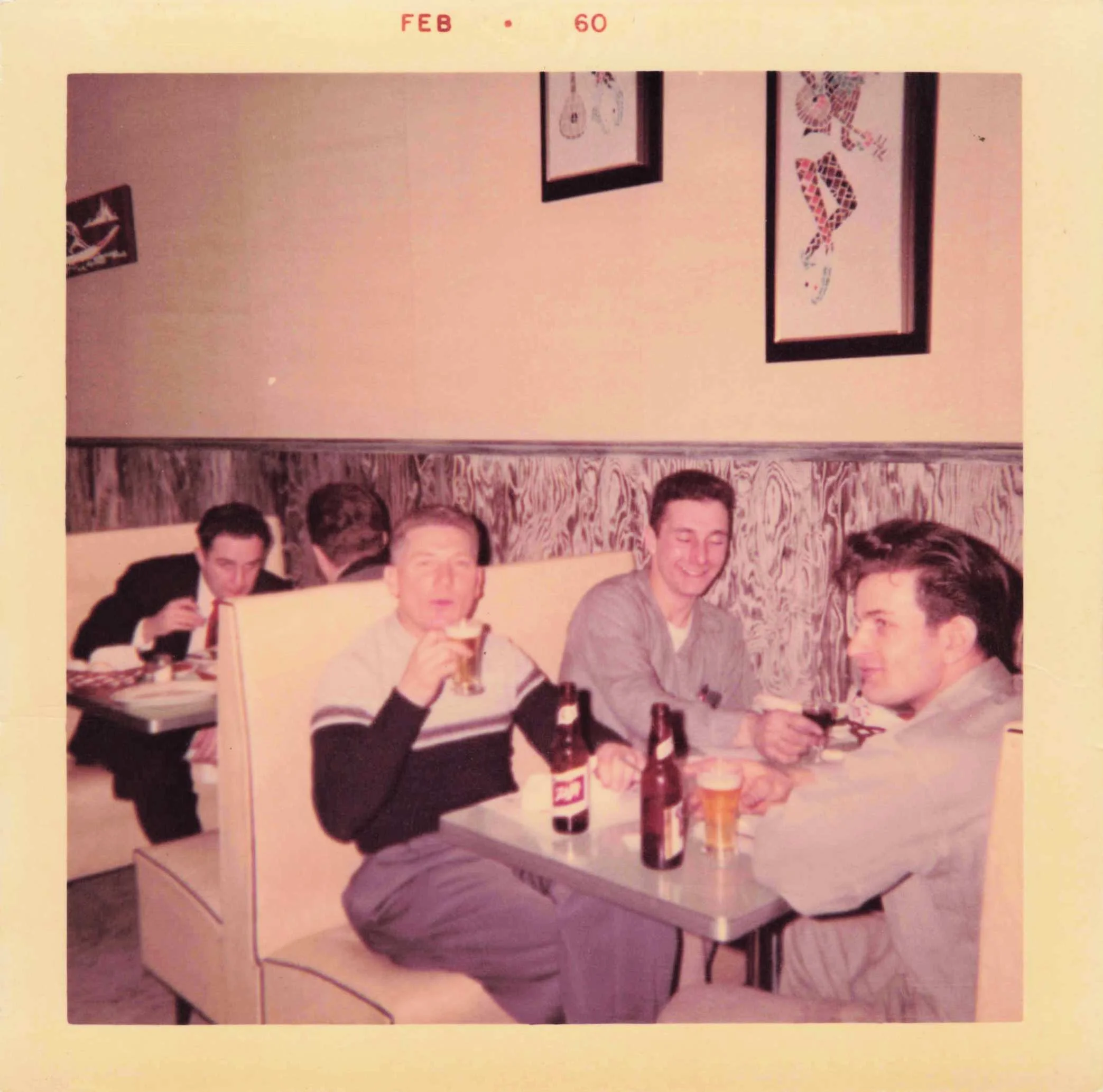 Patrons enjoying an afternoon at Russo’s Pizzeria, February 1960.