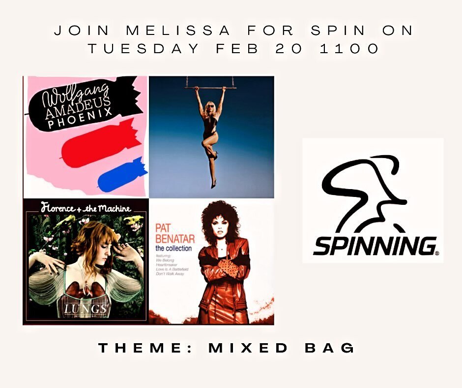 Melissa is teaching Spin and a mixed bag of incredible tunes! See you on class on Tuesday at 11am #spin #taosspaandtennisclub #groupfitness #groupfitnessinstructor #spininstructor