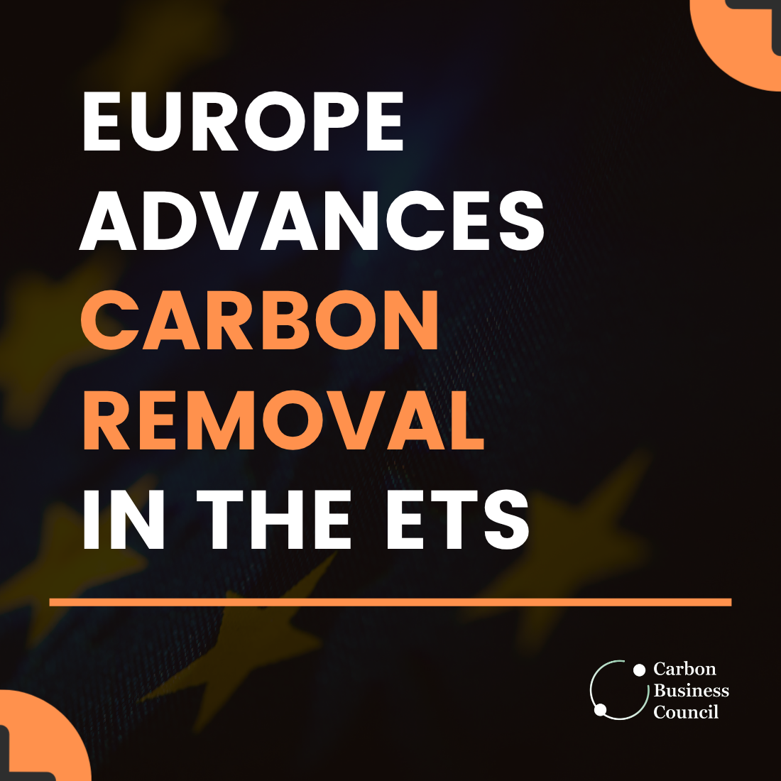 STATEMENT: EU Integrates Carbon Removals into ETS in Major Step Toward Net Zero