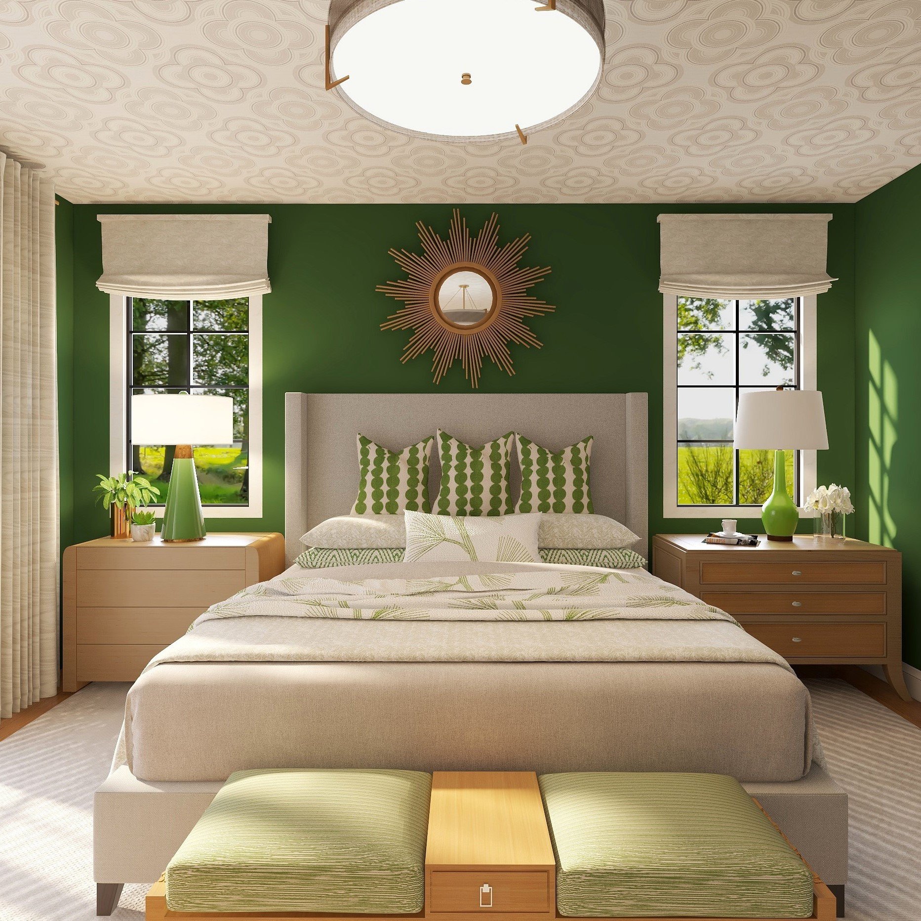 Inviting Interiors Gracious Green Bedroom by Interior Designer Jennifer Collins sqr.jpg