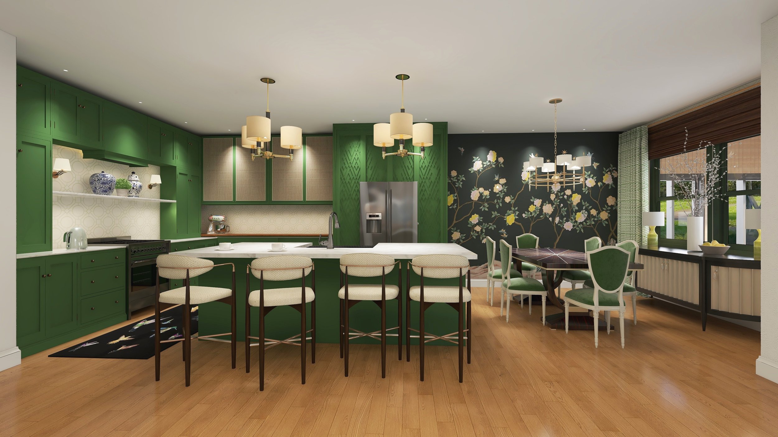 Invitng Interior Style Signature Color Gracious Green Kitchen.jpg