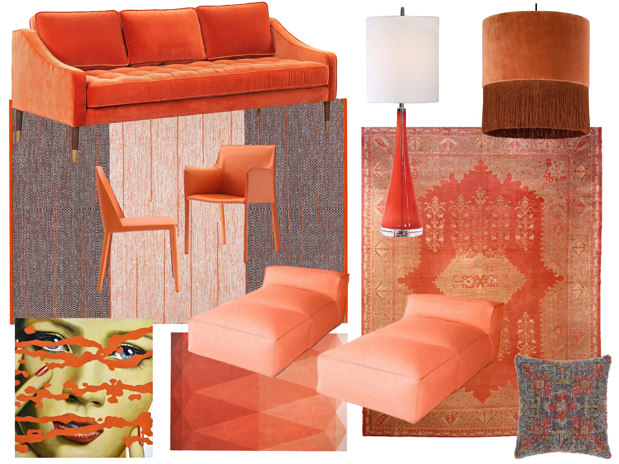 Courageous Coral Orange & Black by Inviting Interior Style.jpg