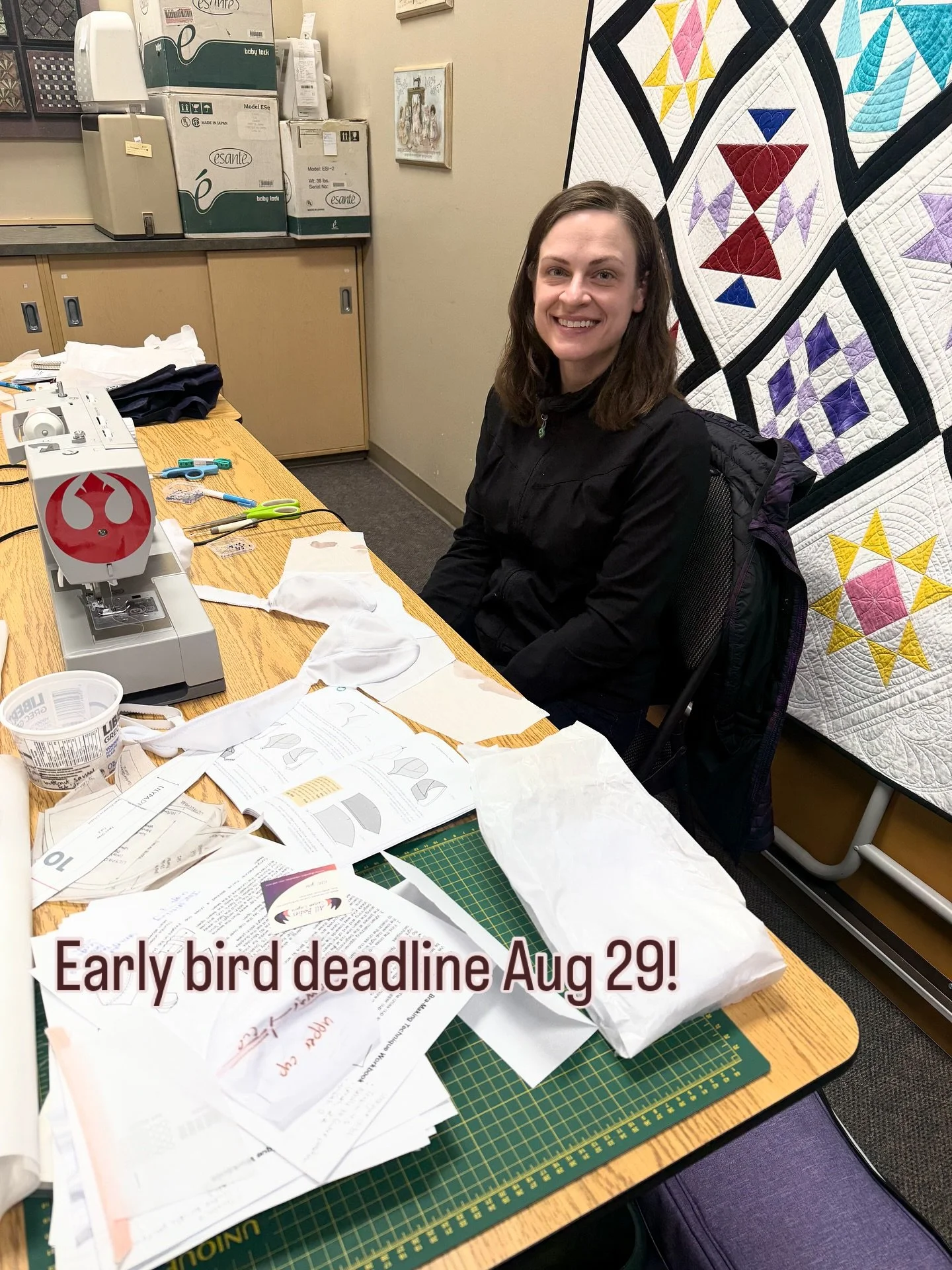 The early bird deadline for my next bra-making workshop is coming up on Aug 29. This workshop is at The Sewing Machine Store in Saskatoon on September 26 to 28. 

Early bird price is $450. 

More details at my link in bio! I hope to have you join me!