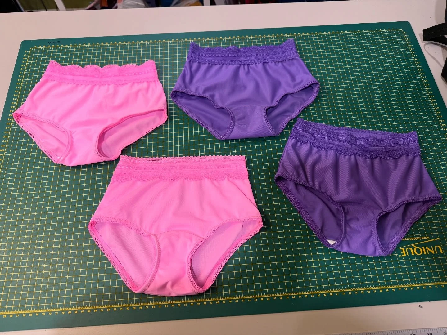 Sponsored | I was so pleased to finally sew up these kits from @brabuilders that I bought a few years ago. I made my kids some new panties. These are especially fun for them as they have lace! Sewn up on my @janomecanada horizon memory craft 9410 qcp