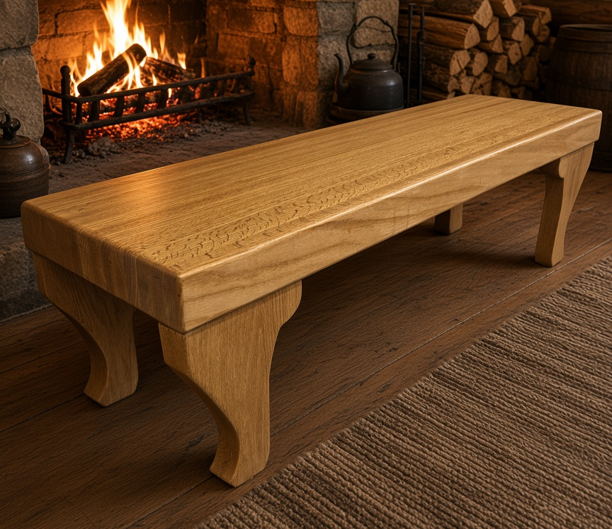 White oak bench commission piece