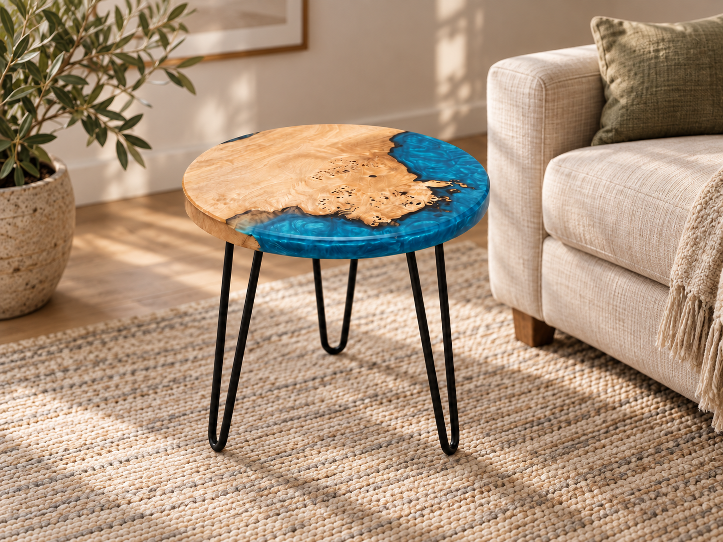 Mapa & Epoxy side table