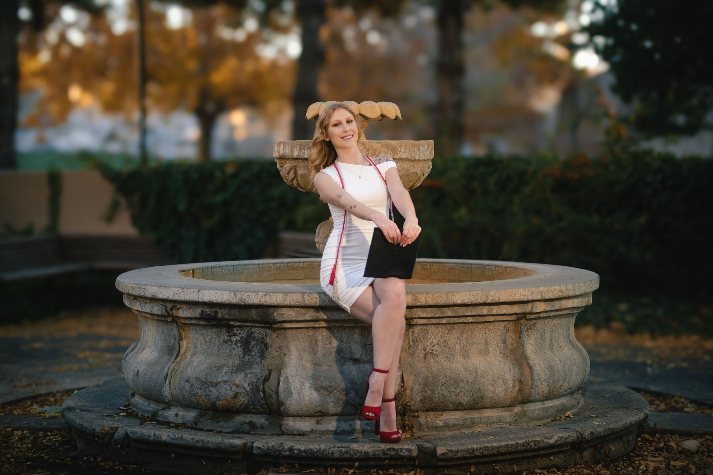 College graduation photographer Albuquerque, golden hour college graduation portraits, UNM graduation photography,  UNM Big U Photos