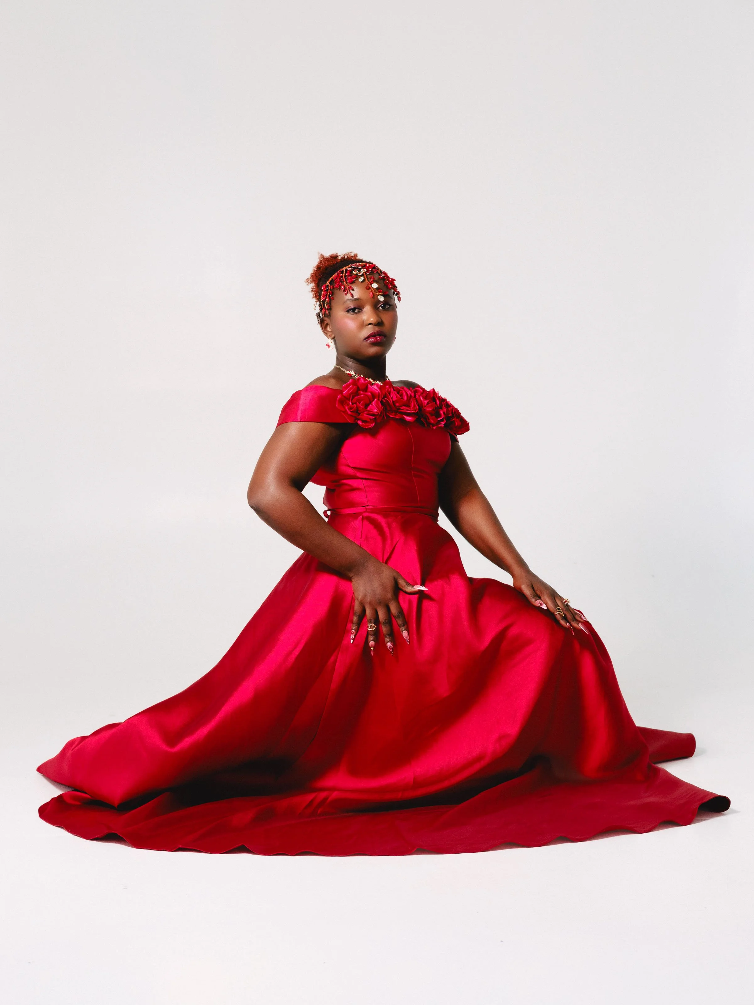 African birthday photoshoot in Albuquerque, Birthday photography for dark skin tones in Albuquerque, Elegant birthday photos in Albuquerque, Luxury studio birthday photography in New Mexico, African dress birthday photoshoot in New Mexico, Glam birth