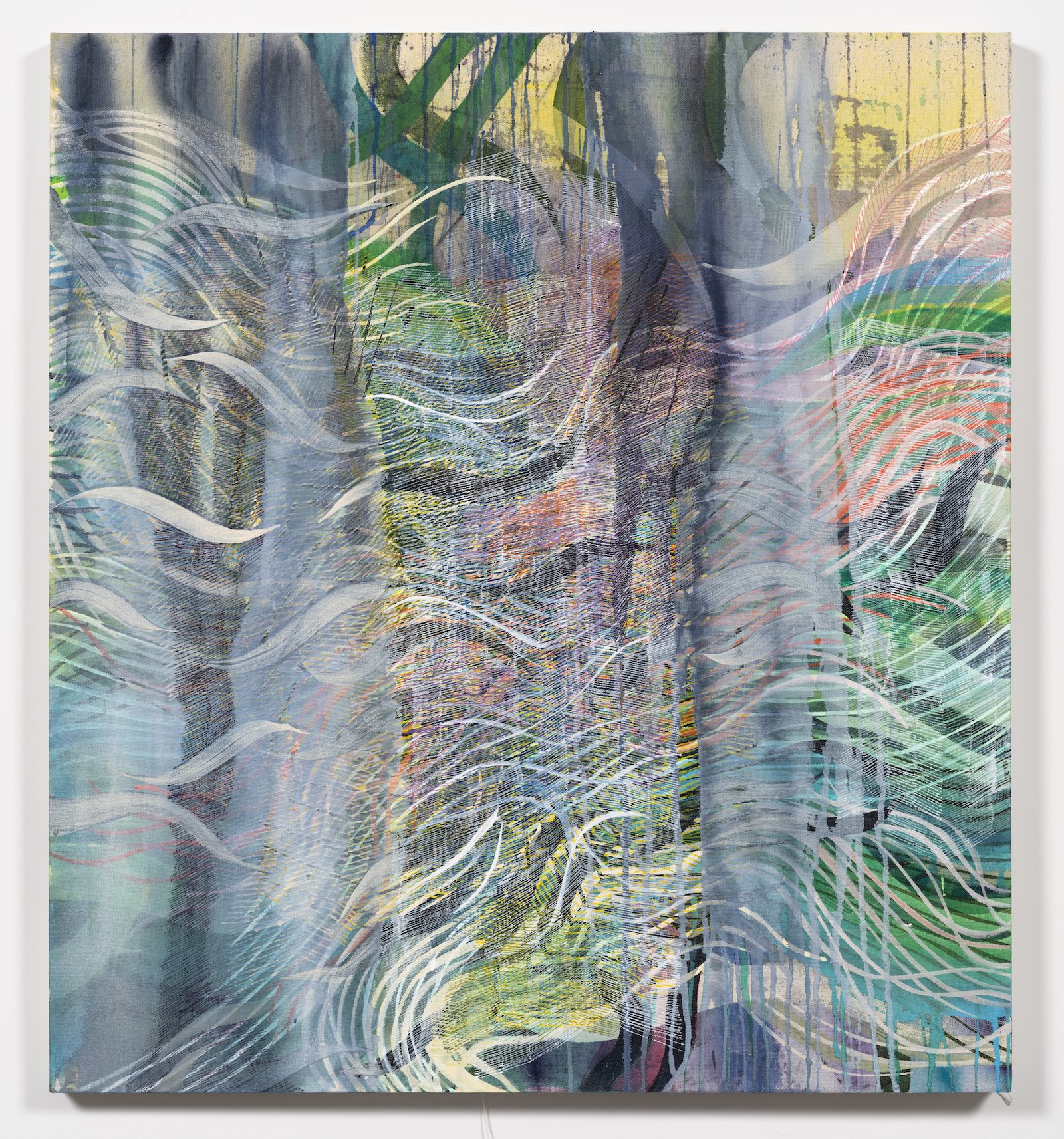 Reveal 2022 33 x 30 inches Graphite and acrylic on raw canvas