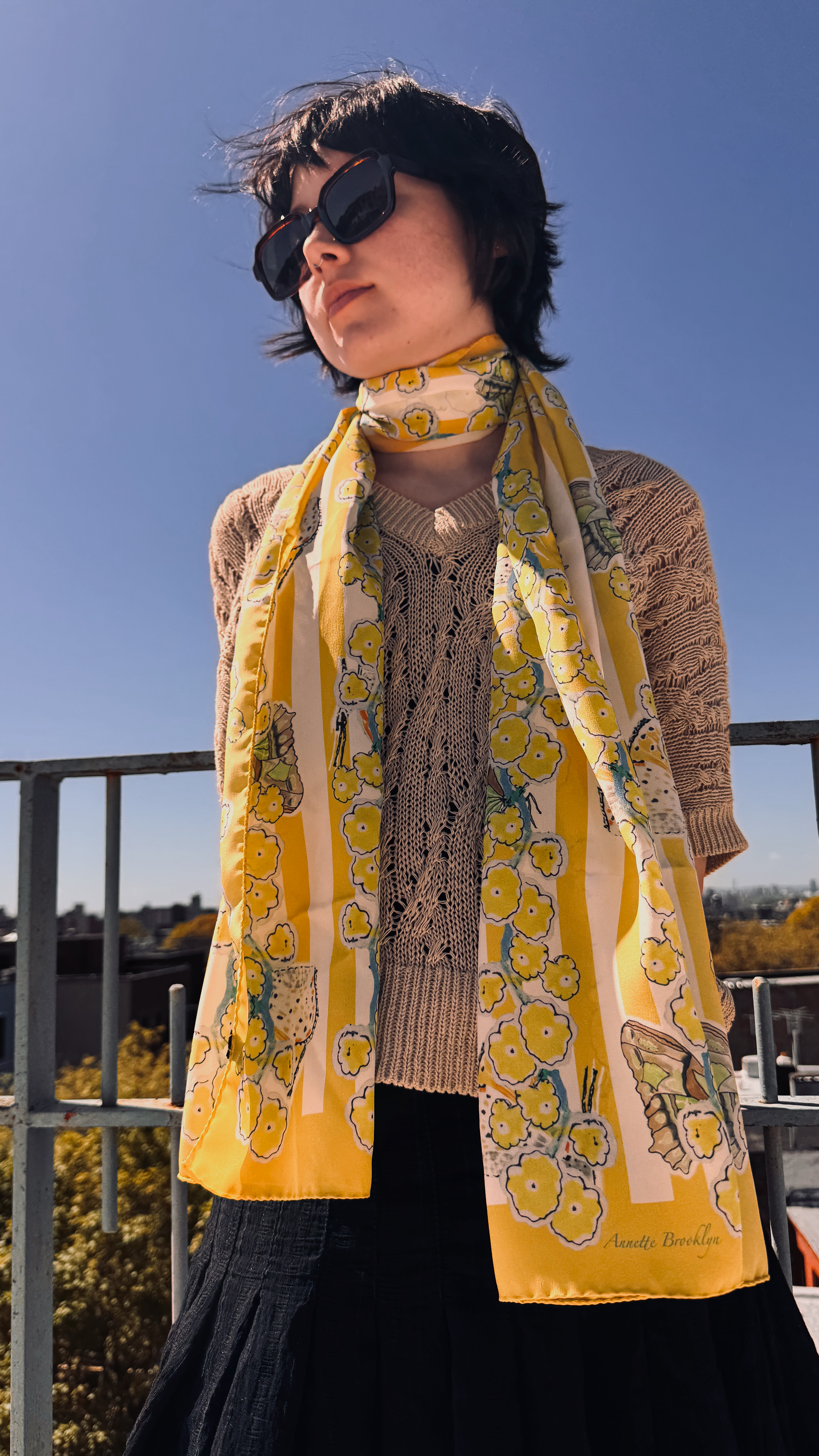 Butterflies on Flowers Scarf