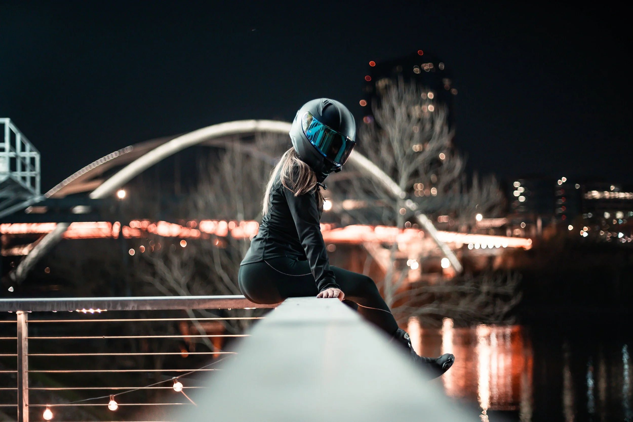 Nashville Night Shoot: CF Moto 675 by the Bridge