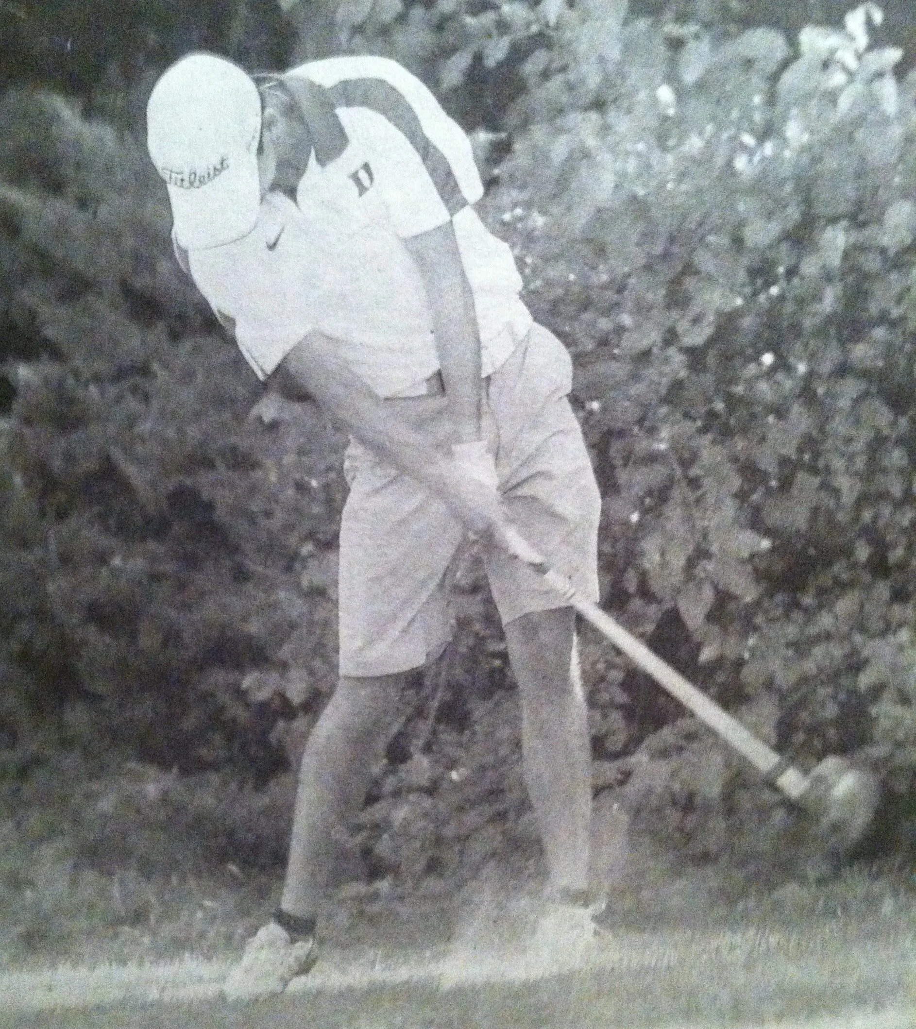   Newspaper photo of Jackson from his high school golf days.   