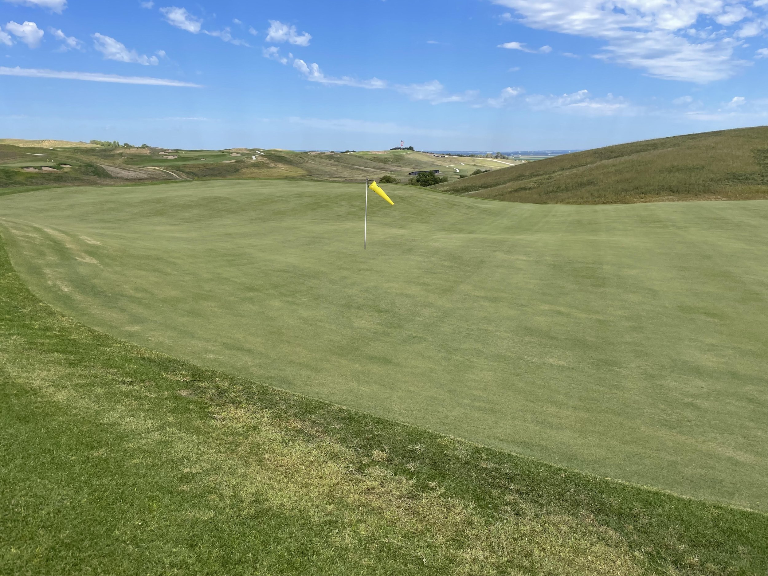   The par-five 15th green. At 28,000 square feet, it’s the second largest at Landmand.  