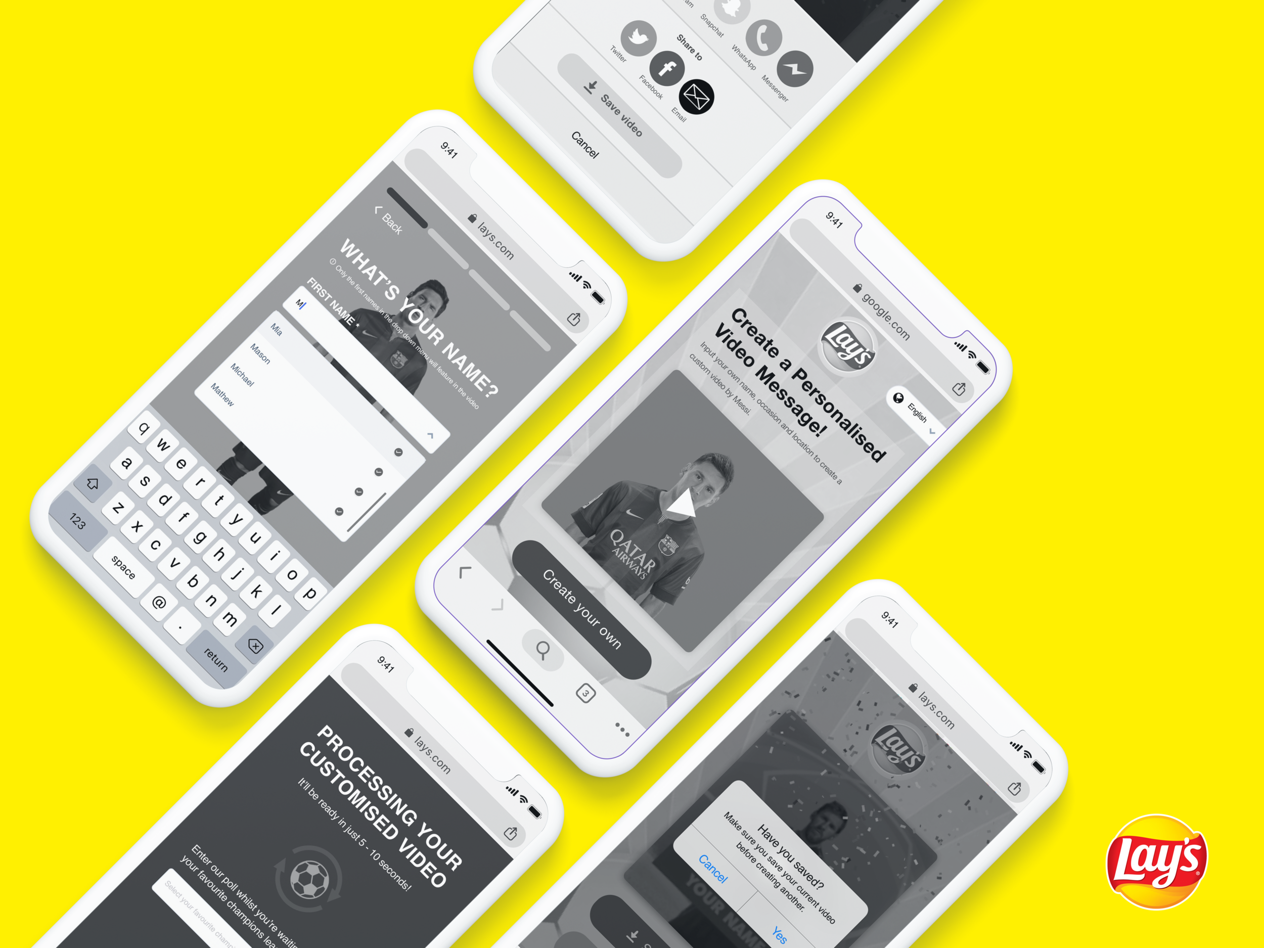 Lay's Personalised Video's - Product Design