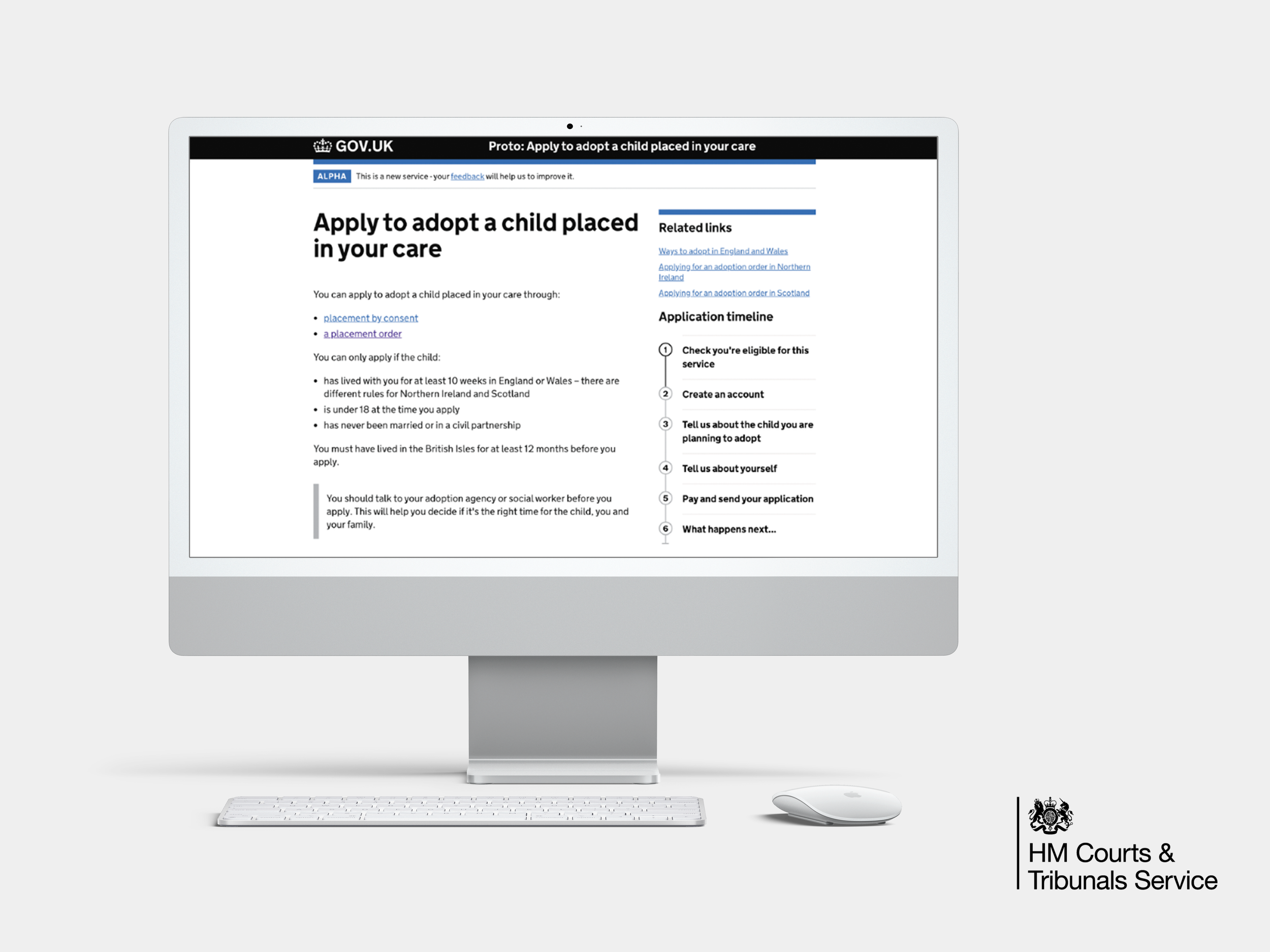 HMCTS Adoption Service - UX Design