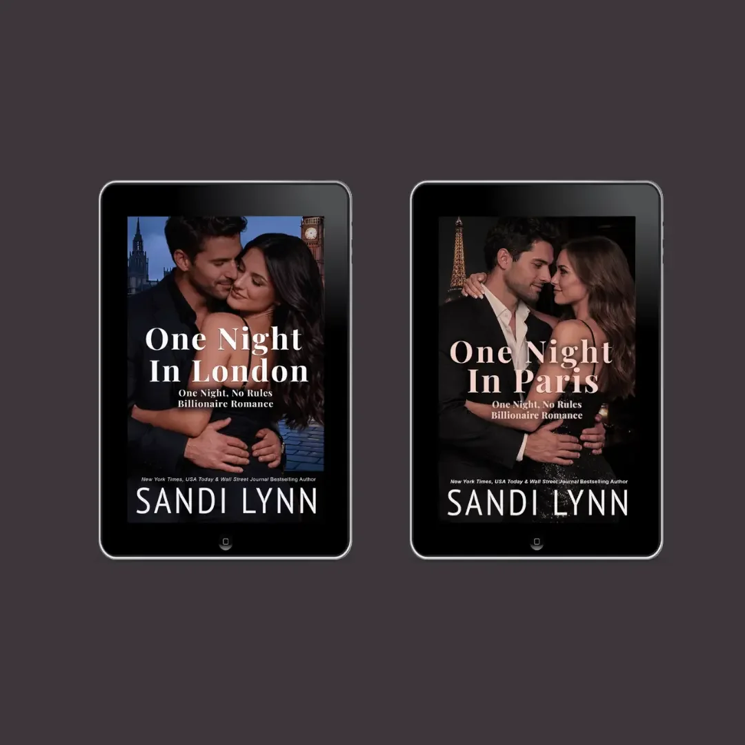 Book covers for One Night In London and One Night In Paris