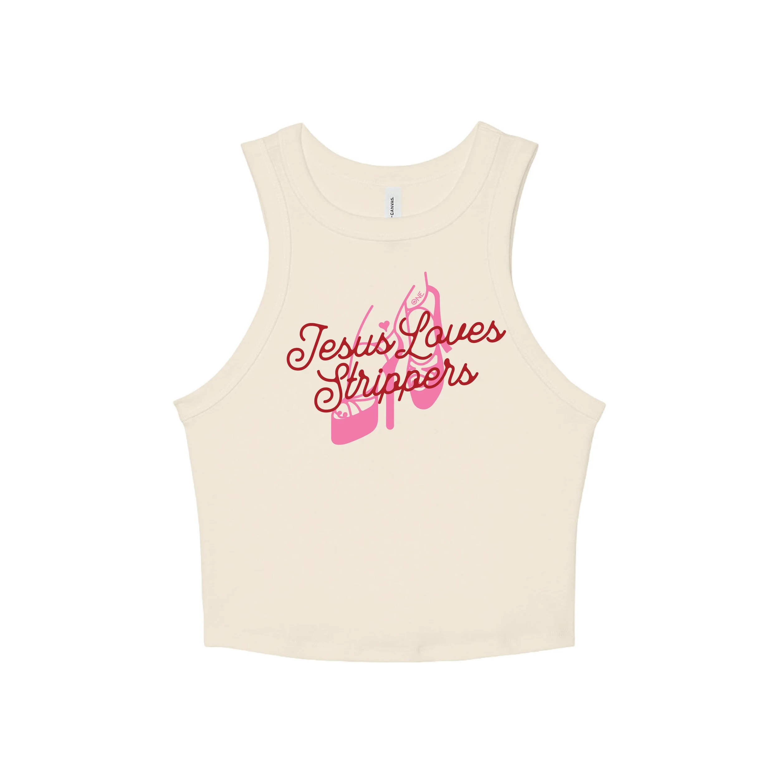 Jesus Loves Strippers Micro Rib Tank
