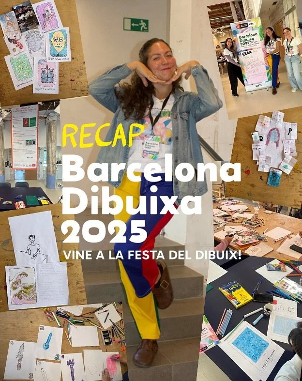 🎨El domingo pasado estuvimos dibujando en #BarcelonaDibuixa en @einabcn Bosc. Lxs asistentes vinieron al taller Crea tu baraja ilustrada sin perfecci&oacute;n, y salieron con unas cosas preciosas (las semillitas para seguir desarrollando su propia b