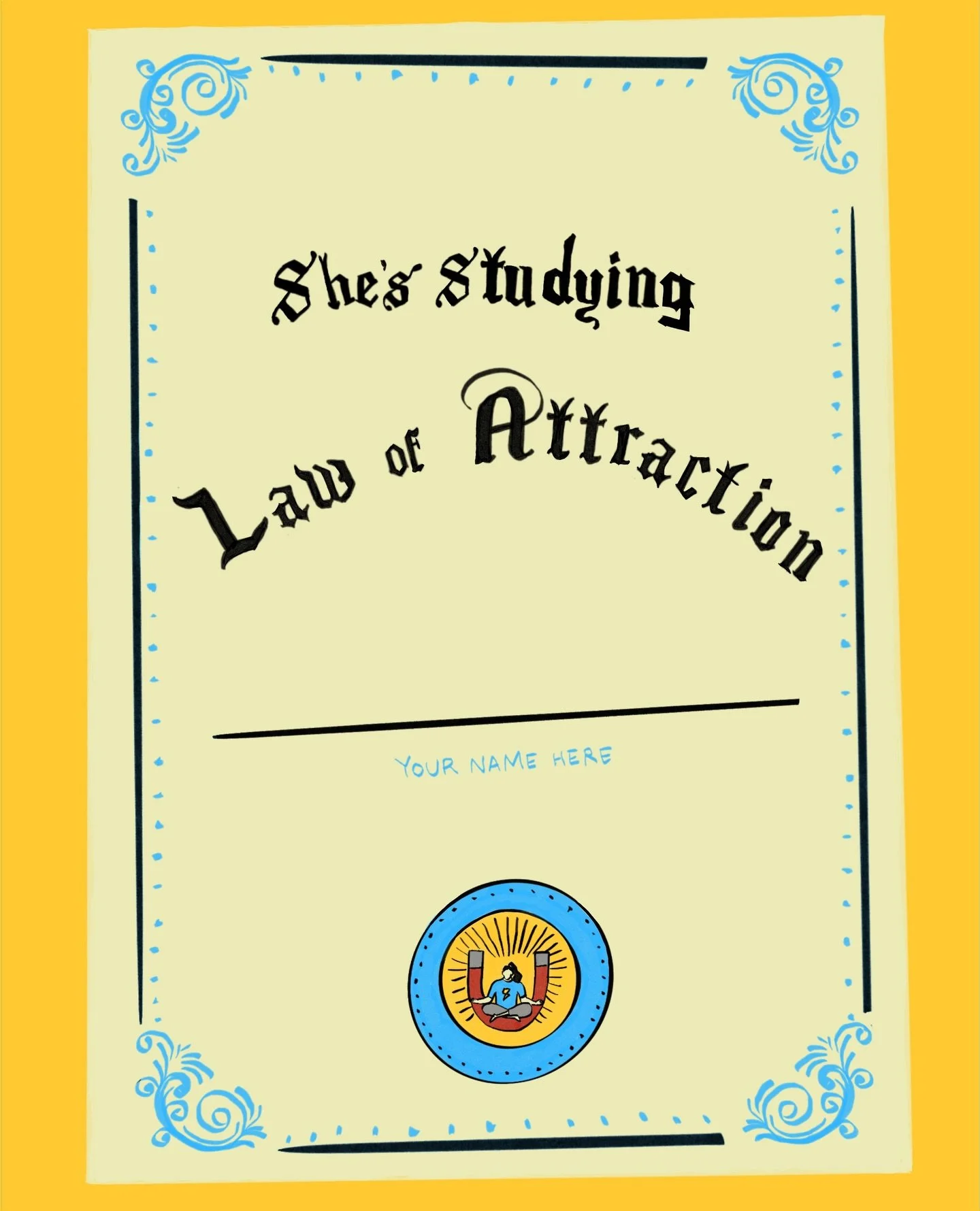 He estado estudiando la ley de la atracci&oacute;n desde que era ni&ntilde;a. Y cada vez confirmo esa frase: donde est&aacute;s hoy, hubo una versi&oacute;n de ti que lo so&ntilde;&oacute;.

Esta ilustraci&oacute;n naci&oacute; de una frase de una ca