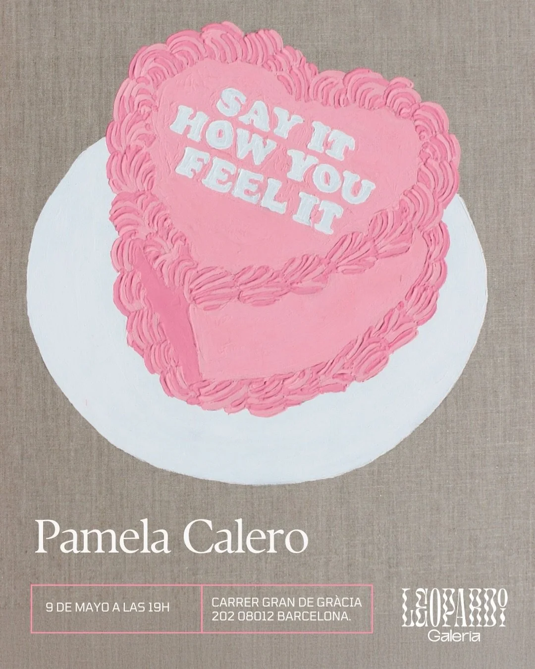 Este s&aacute;bado 9 de mayo a partir de las 19h inauguramos Say it How You Feel it, de @pamelacalero .

La exposici&oacute;n presenta una serie que explora, desde el humor y la sutileza, las reglas invisibles que atraviesan la forma en que sentimos 