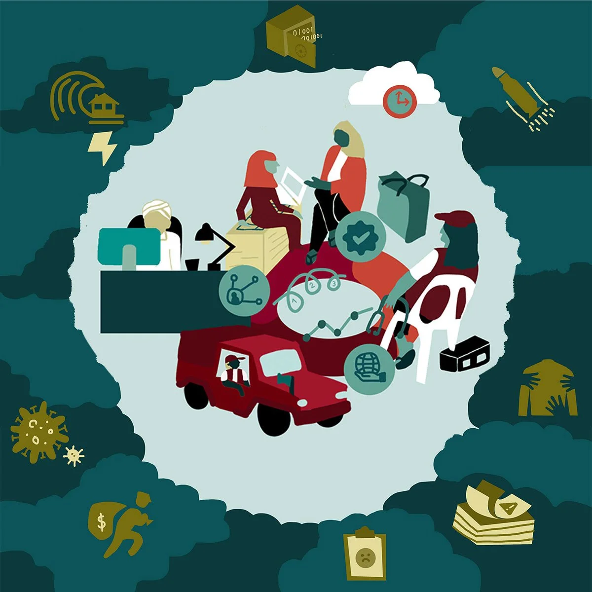 Editorial Illustration for the Centre for Humanitarian Action