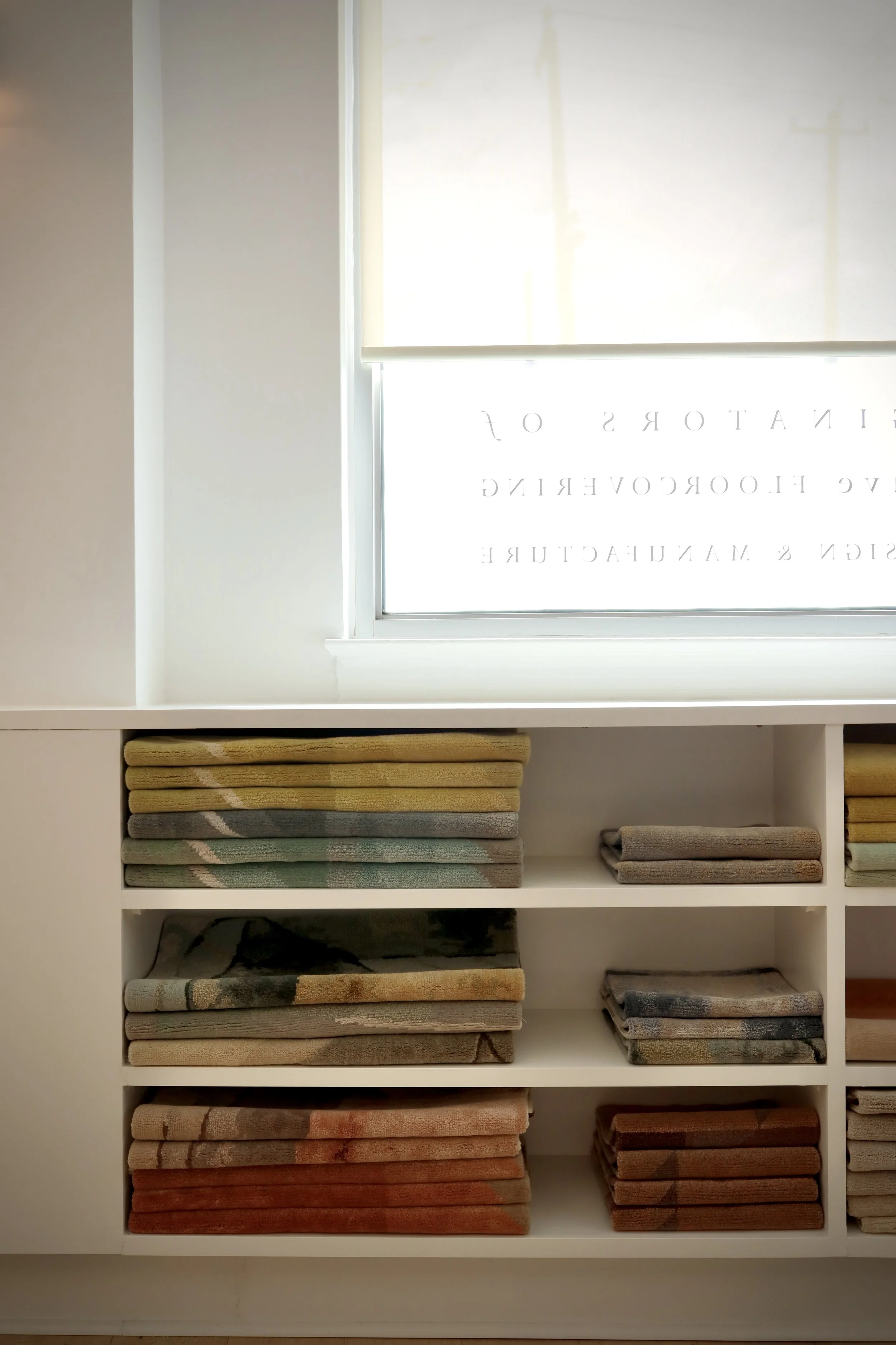 Main floor showroom sample storage