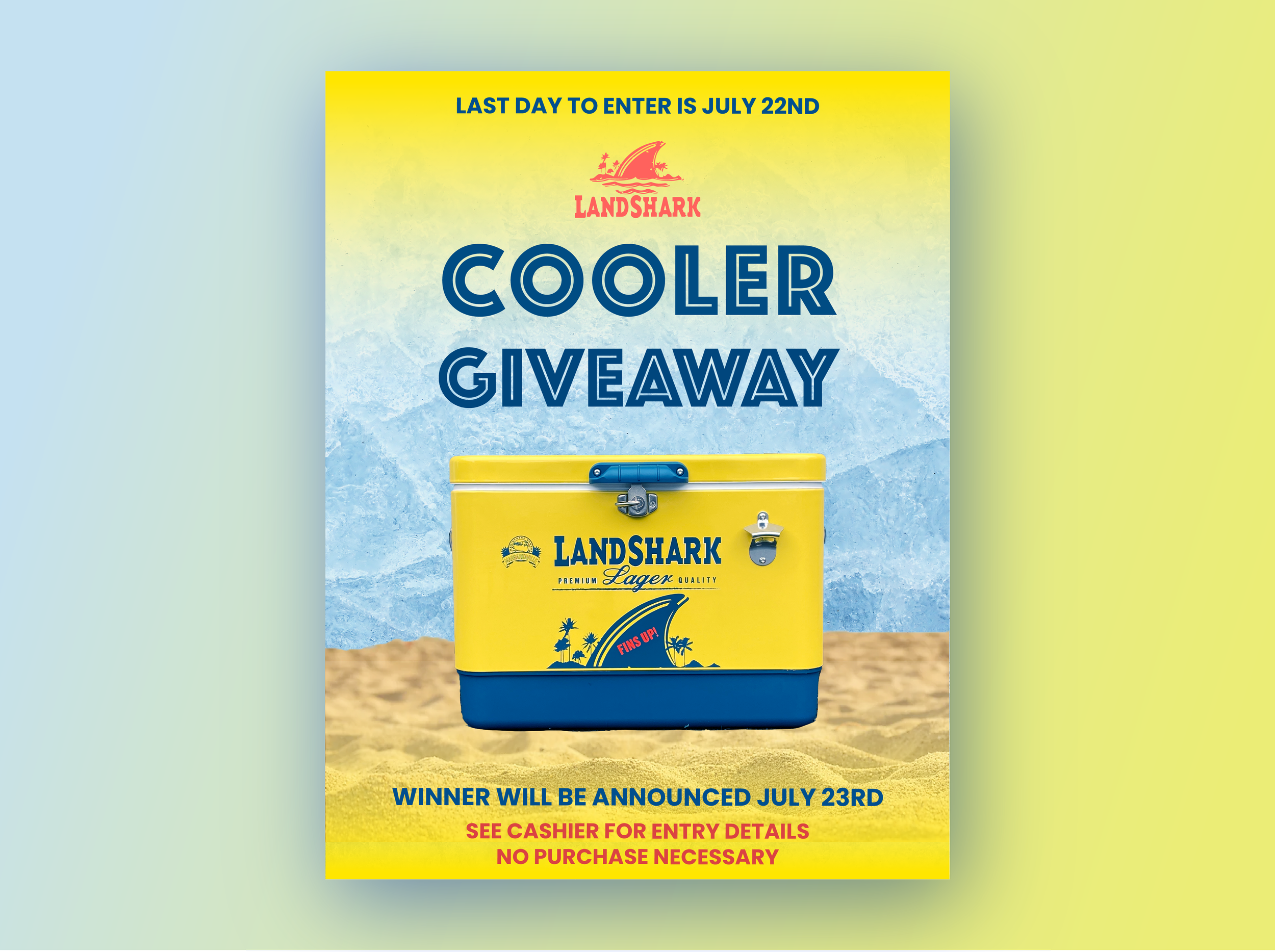 Cooler Giveaway Poster