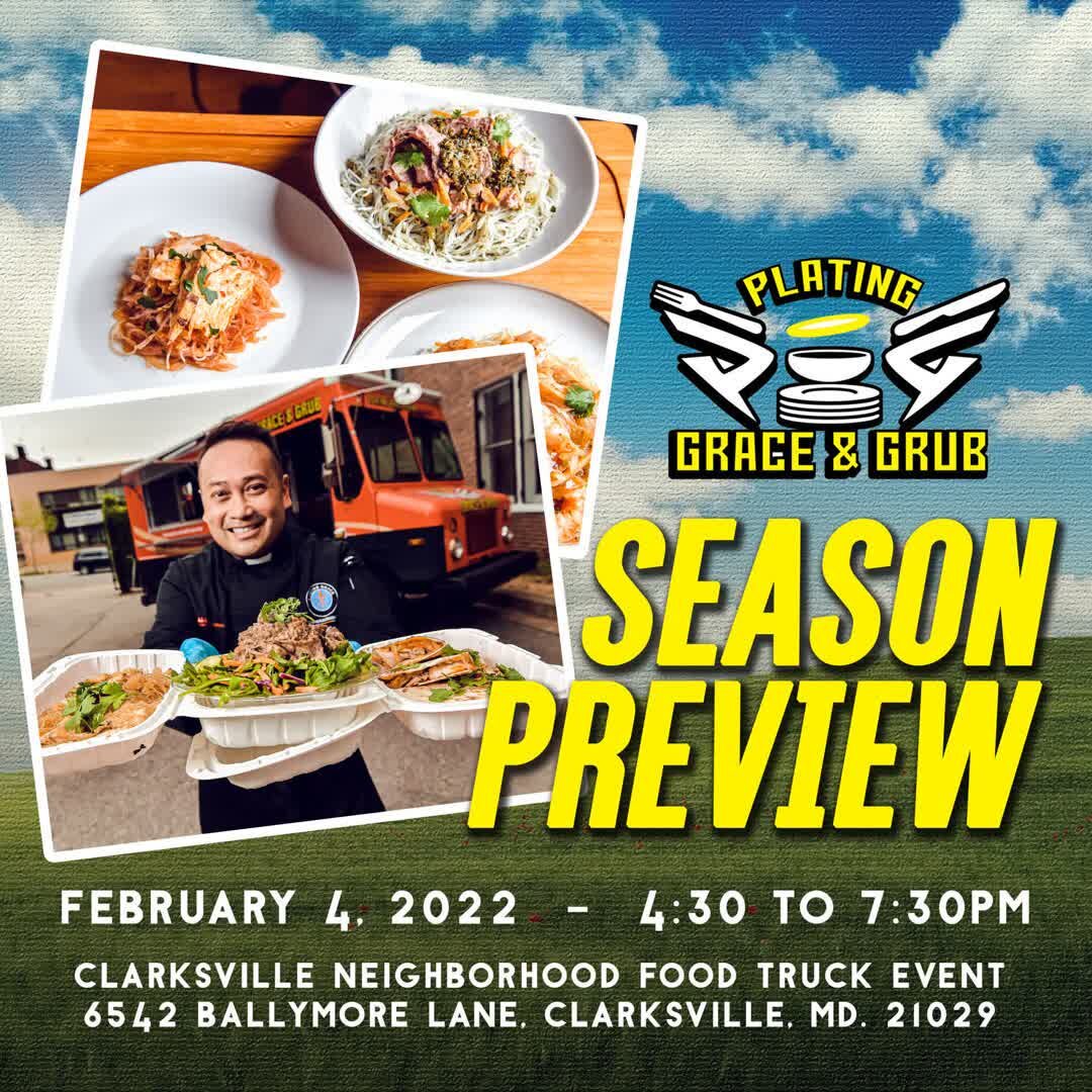 Come join us at our @platinggractruck Season Preview happening TOMORROW 2/4 at the Clarksville Neighborhood Food Truck Event! This is a special sneak preview of the delicious international comfort food that we will be serving in the Spring and Summer