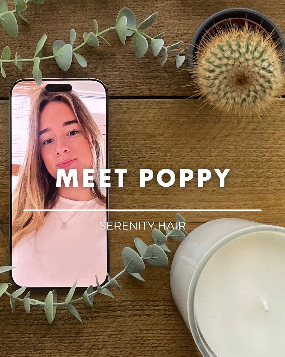 MEET POPPY 🌿

Poppy joined the Serenity team in May 2025, starting out as a salon assistant before beginning her Level 3 Hairdressing Apprenticeship in September. After qualifying at Level 2 in 2024 and taking a short break from the industry, she re