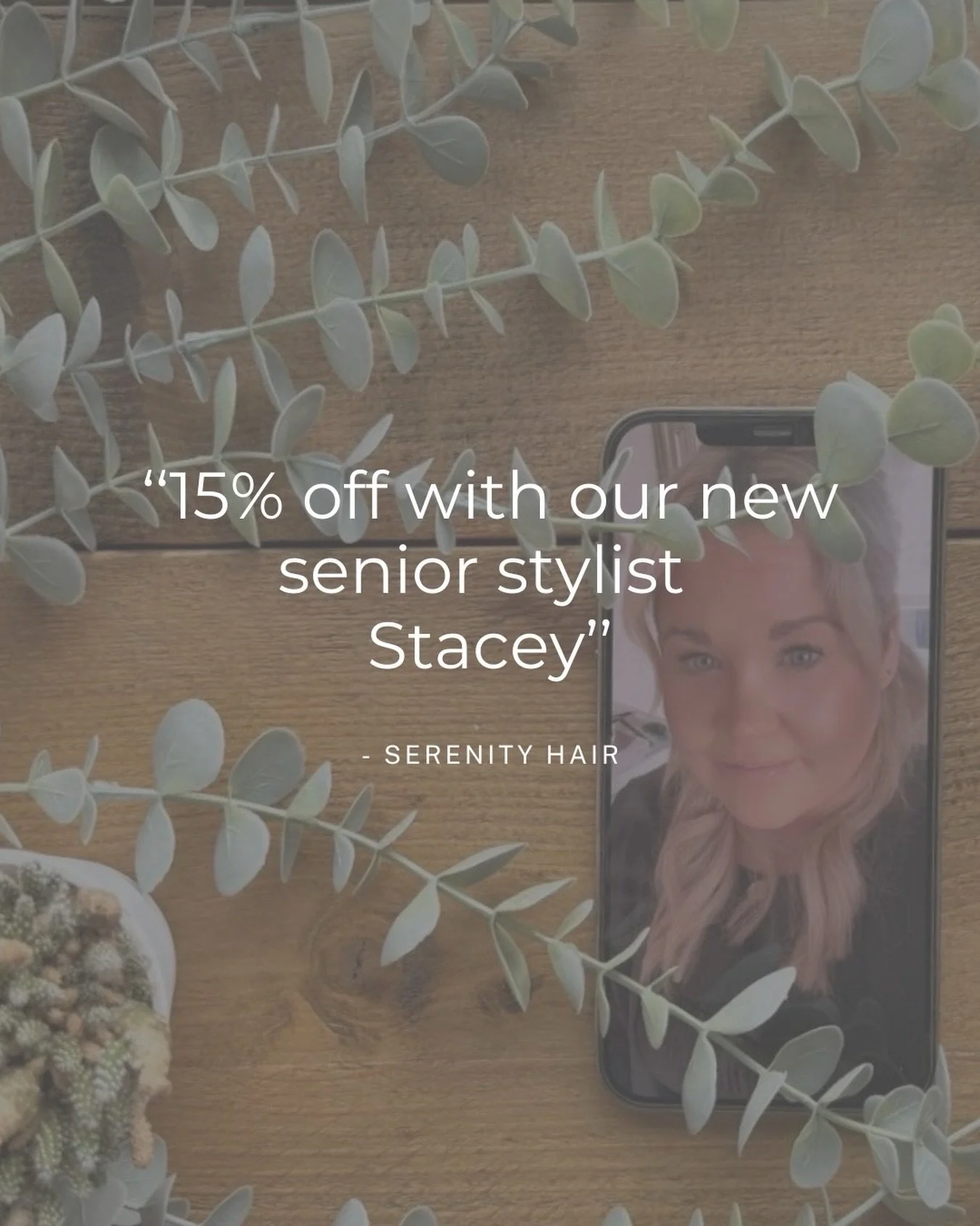 WELCOME TO OUR NEW SENIOR STYLIST STACEY 🤍
⠀⠀⠀⠀⠀⠀⠀⠀⠀
Stacey will be starting at Serenity on 1st April 2026.
⠀⠀⠀⠀⠀⠀⠀⠀⠀
Stacey is looking forward to growing her client base and is currently offering 15% off your first appointment for all new clients t