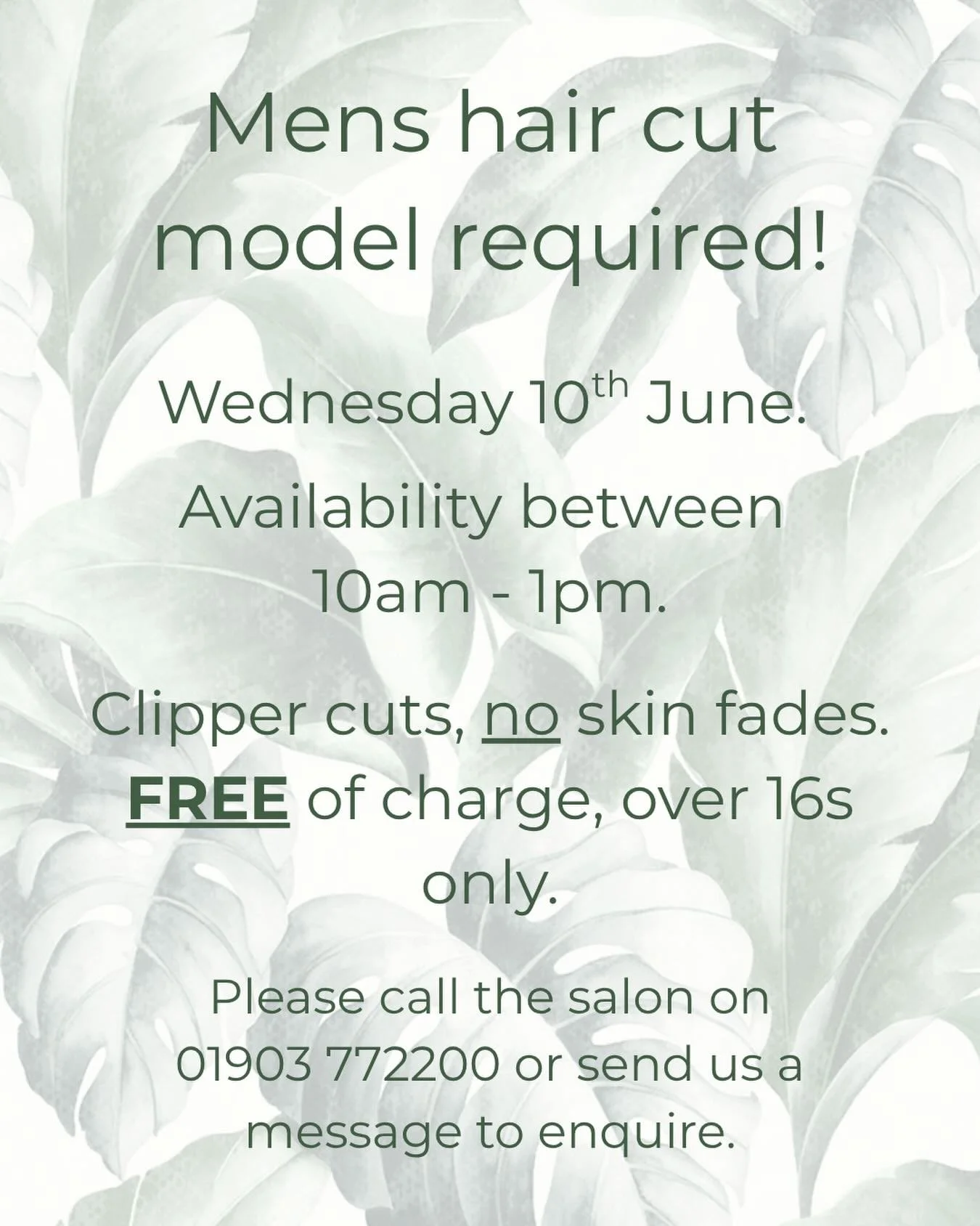 Mens hair cut model required!💇&zwj;♂️