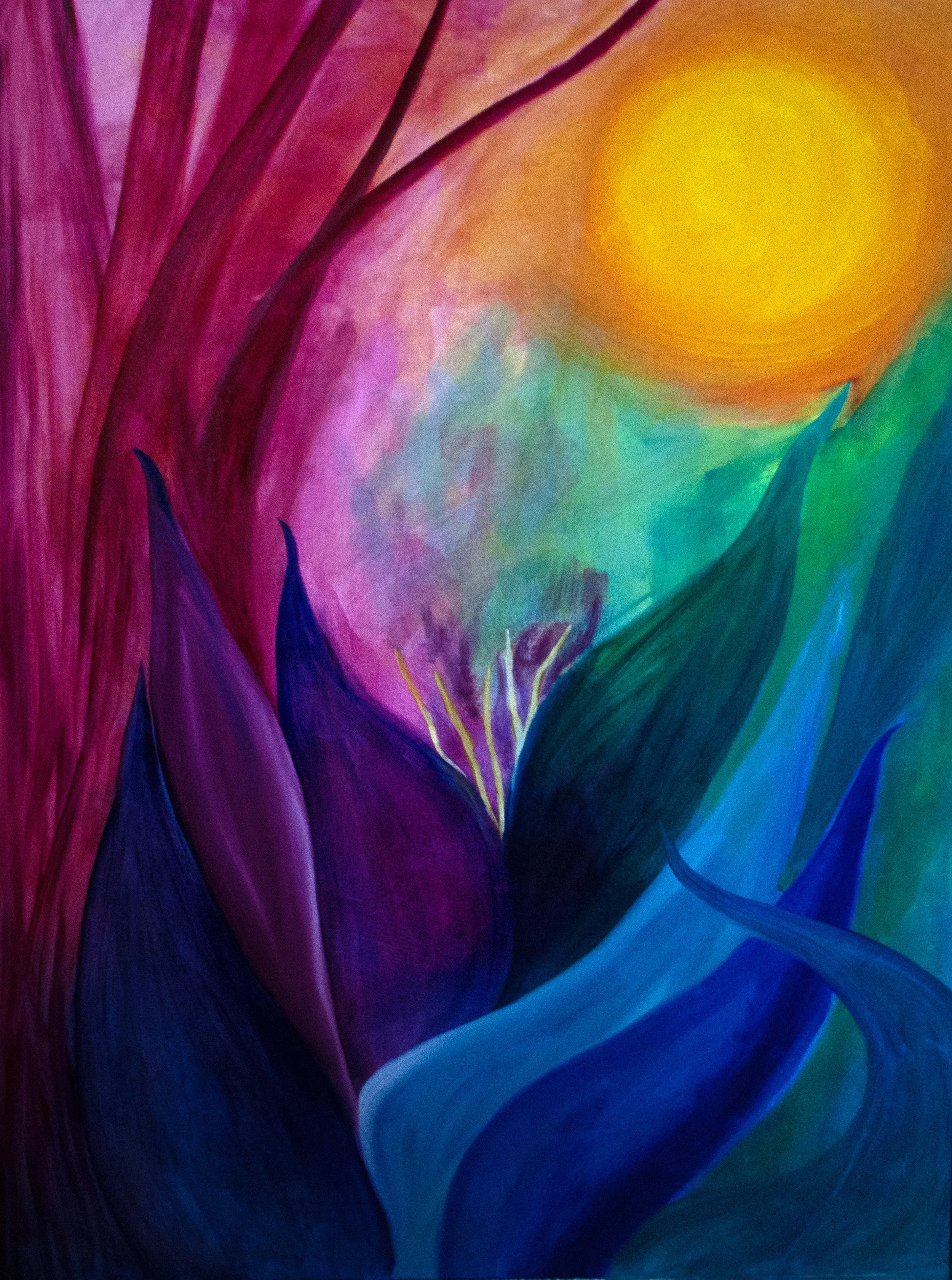 honey moon, 30"x40", acrylic and oil on canvas, 2024