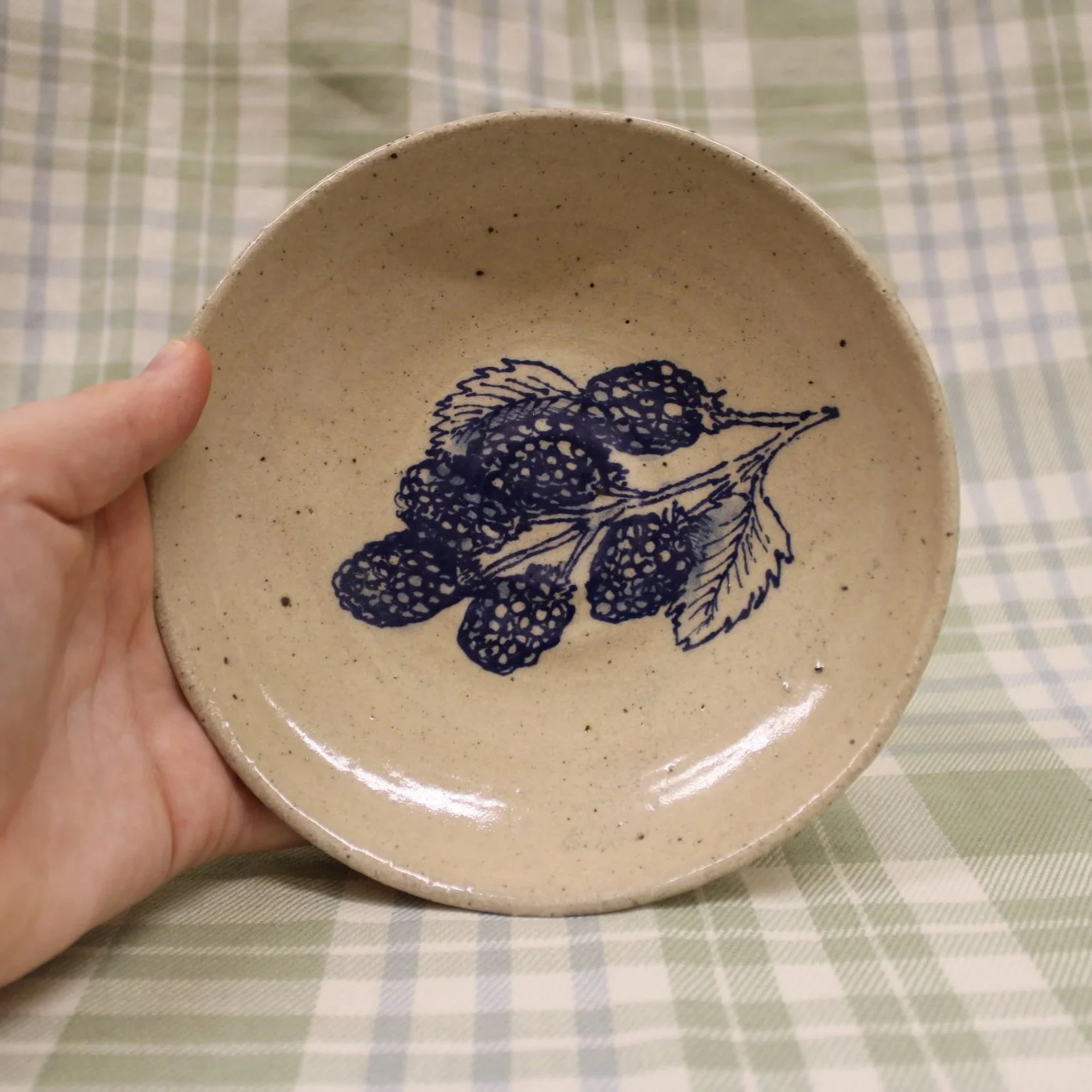 Blue Blackberry Plate