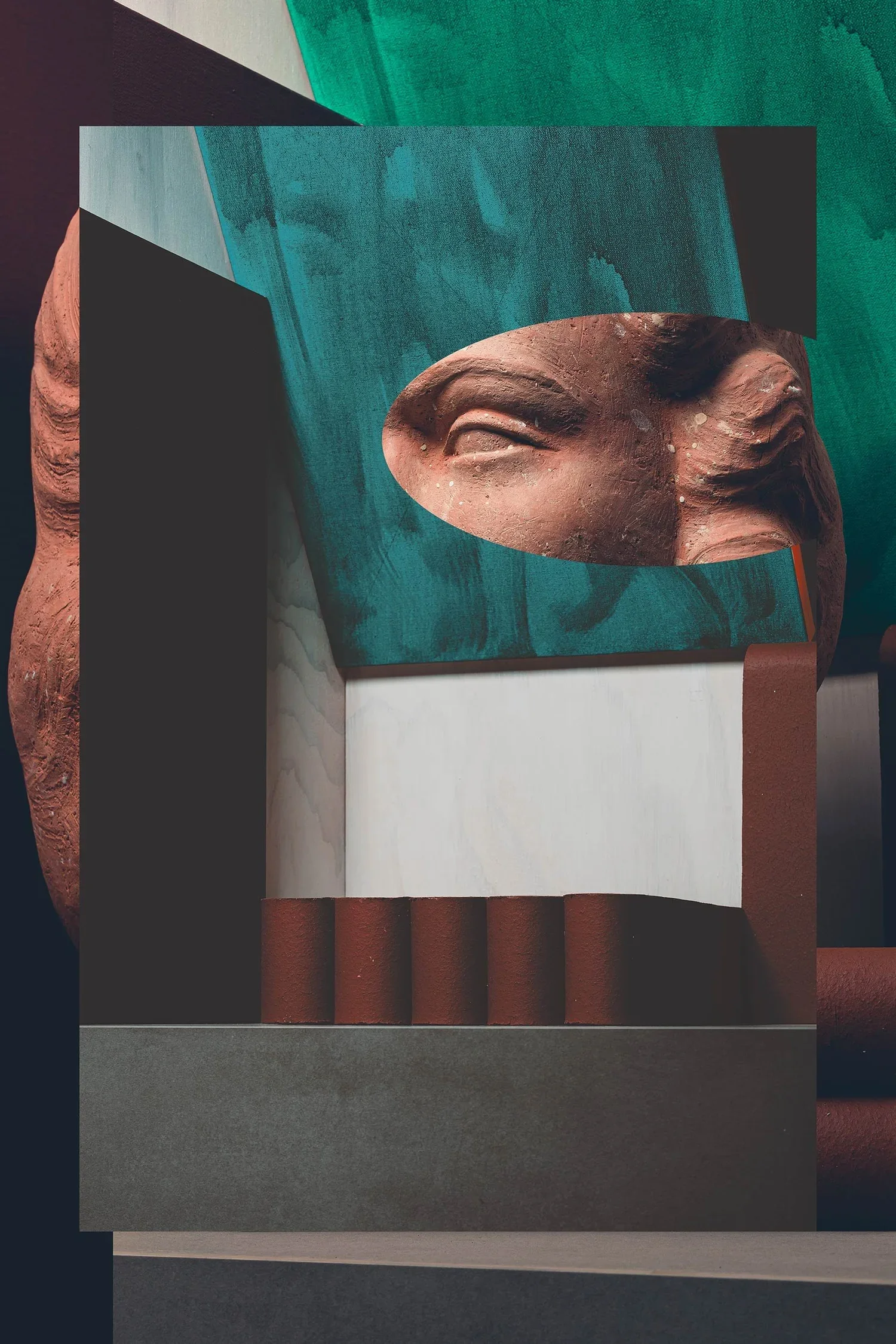 Brett Cody Rogers, Proposal for the Lost Head of Nína Sæmundsson 3, 2021, archival pigment print on Canson Arches 88 paper, image size 17x11.375 in, paper size 19x13 in, edition of 5, 2 AP, 1 NFT  