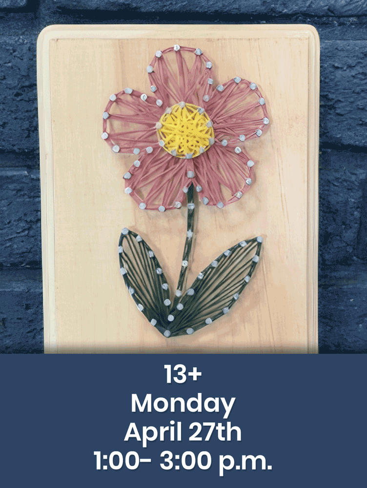 String & Nail Floral Wall Décor (Afternoon Class)