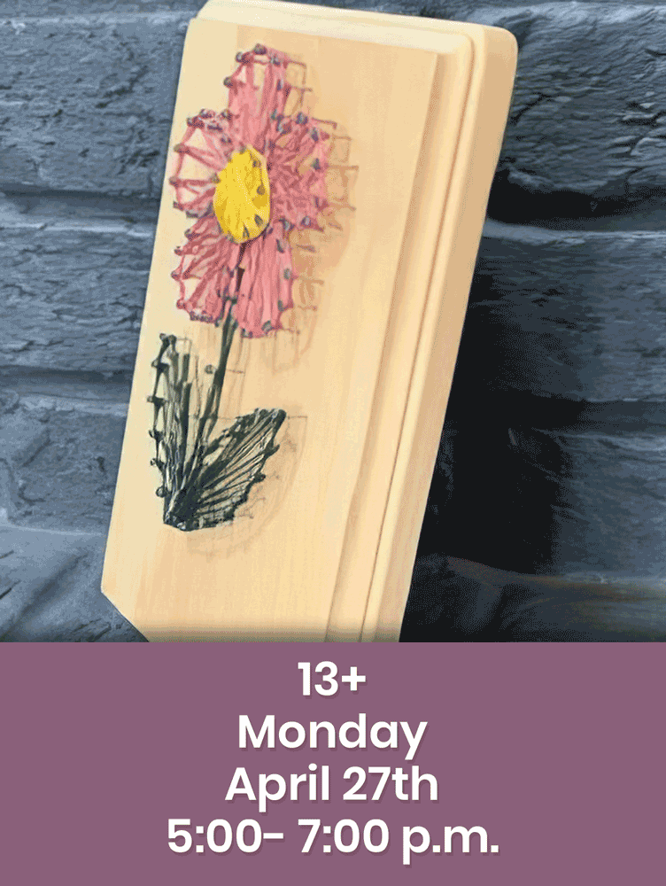 String & Nail Floral Wall Décor (Evening Class)