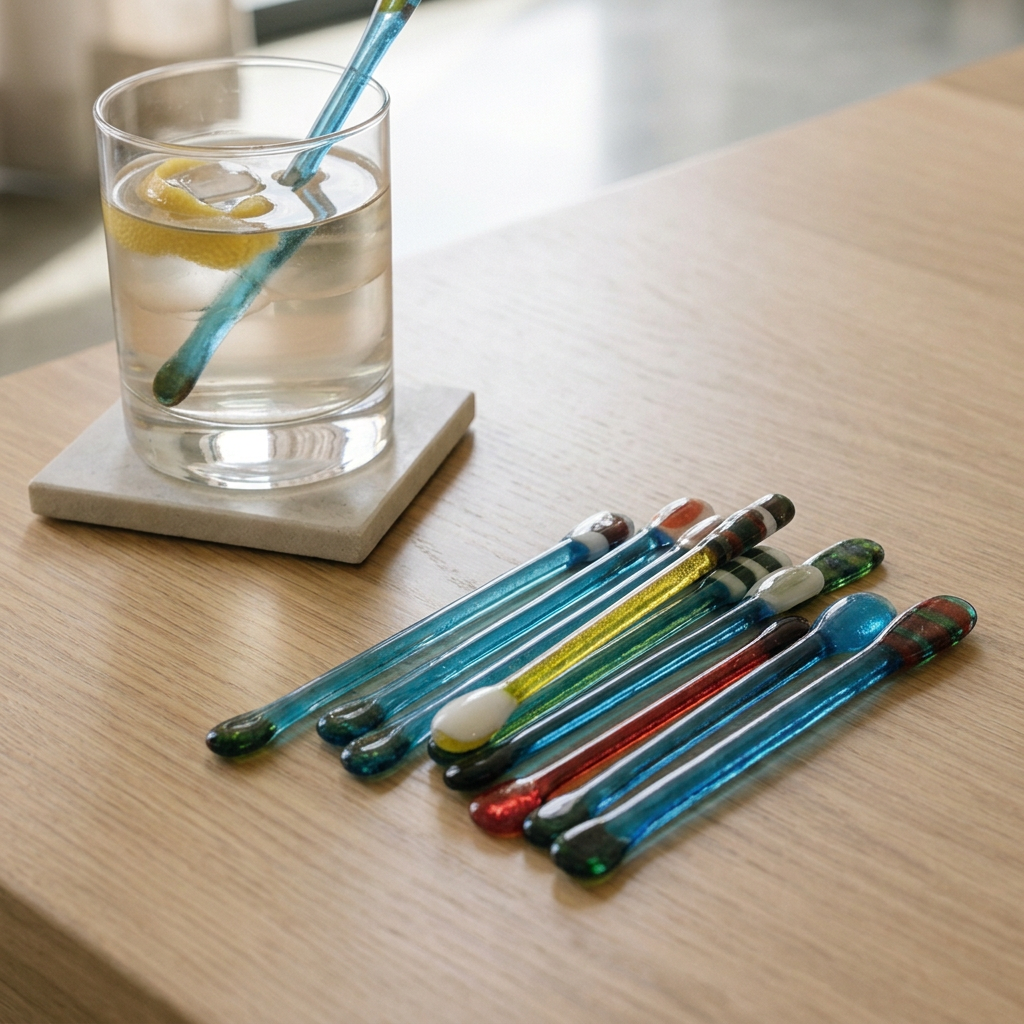 Fused Glass - Swizzle Sticks - After Work