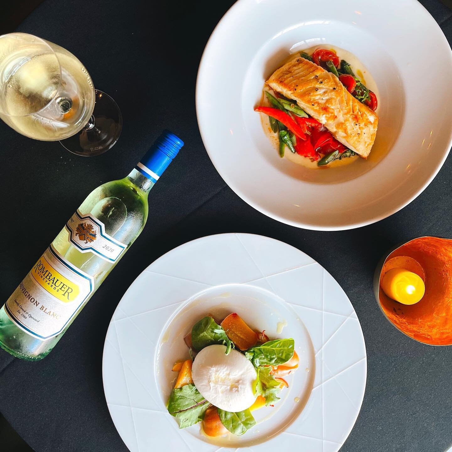 Lighter summer specials at Oklahoma&rsquo;s original prime steakhouse this evening! ☀️ The salad course comes with Italian burrata, roasted peach with local greens finished with olive oil! For the main course, enjoy a brown butter summer halibut with