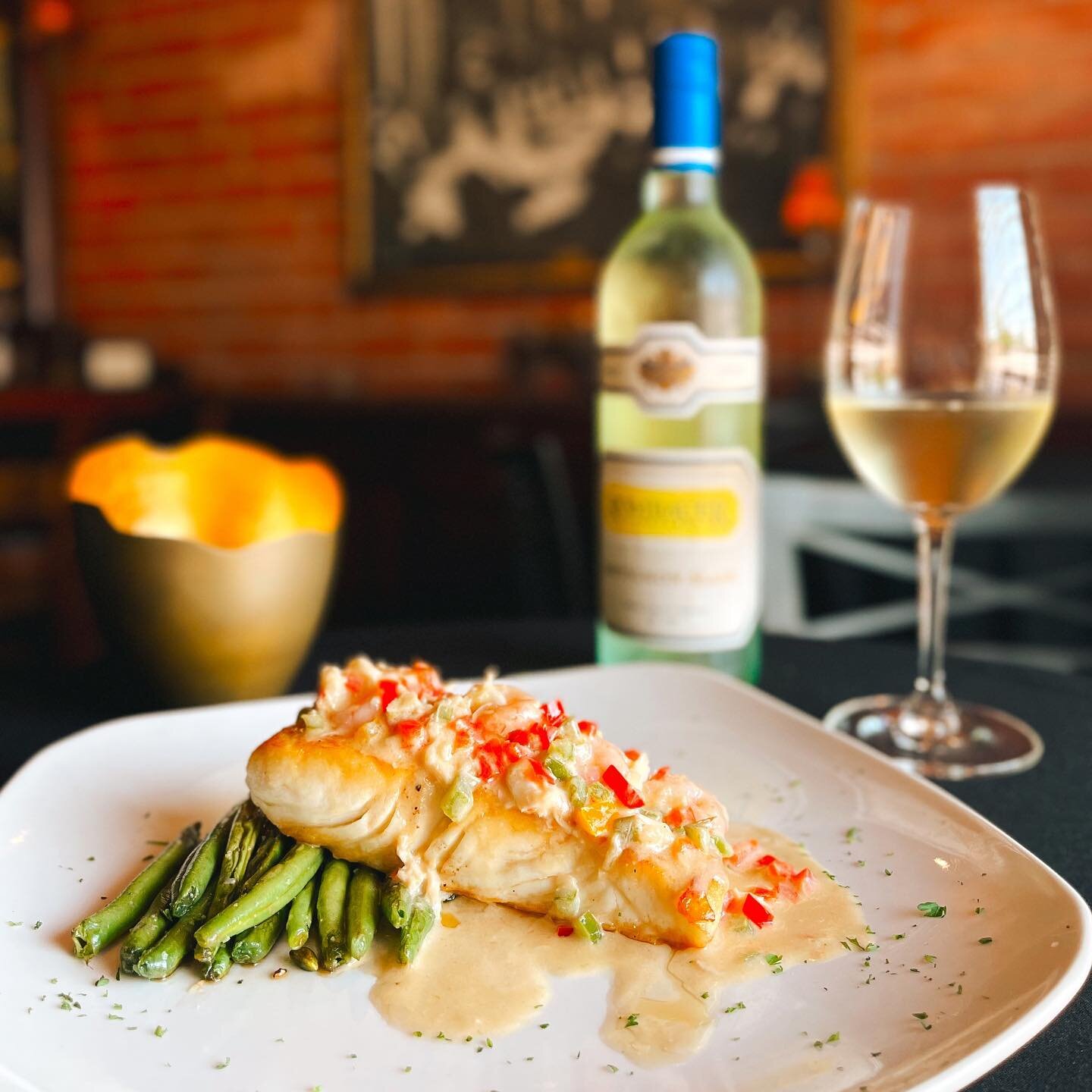 Delicious selections from the sea at Oklahoma&rsquo;s original prime steakhouse! Enjoy a pan seared halibut with saut&eacute;ed green beans, finished with a crab meat and petite shrimp lemon beurre blanc sauce! #SpeciallyCreated at @boulevardsteakhou