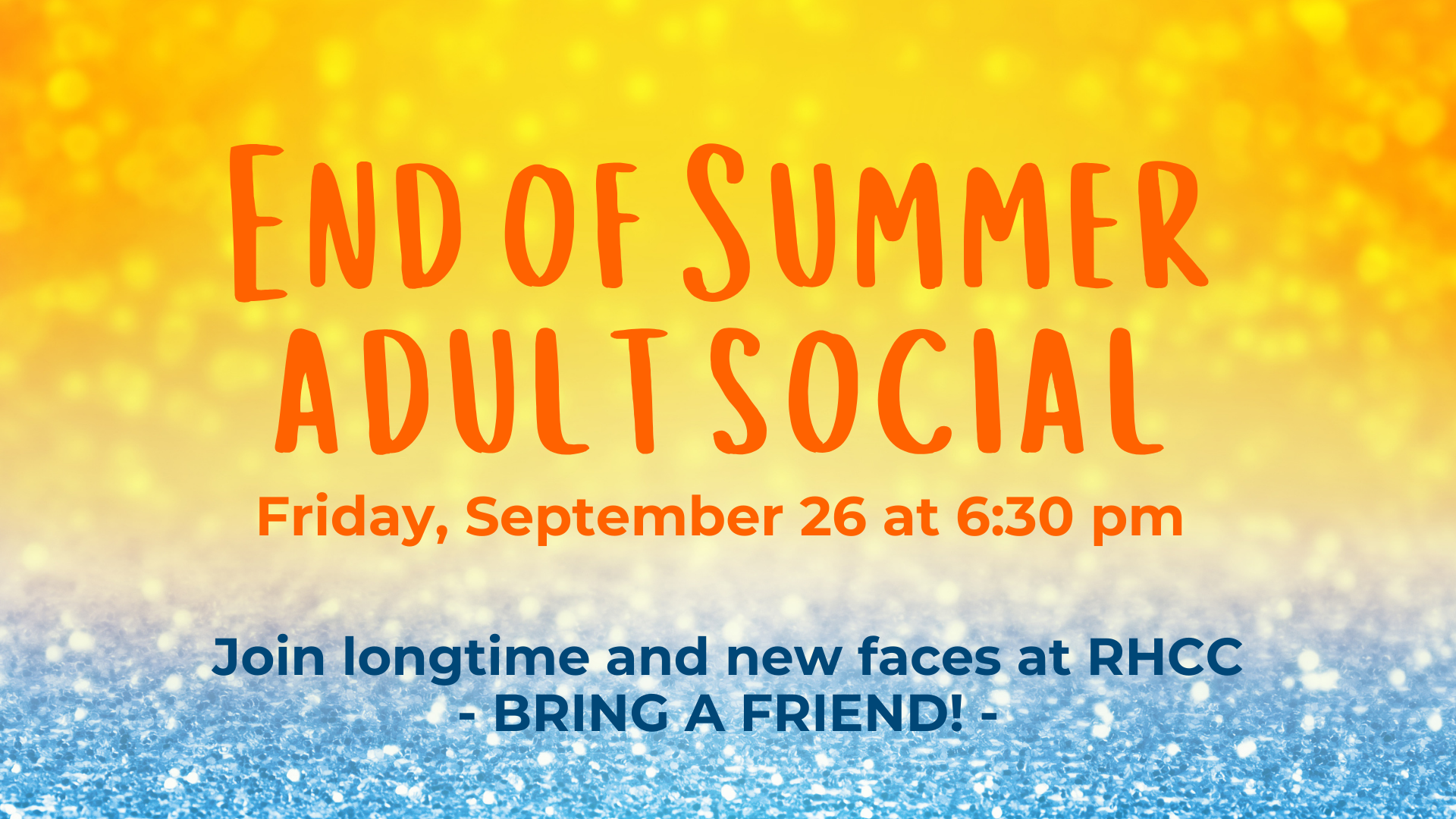 End of Summer Adult Social