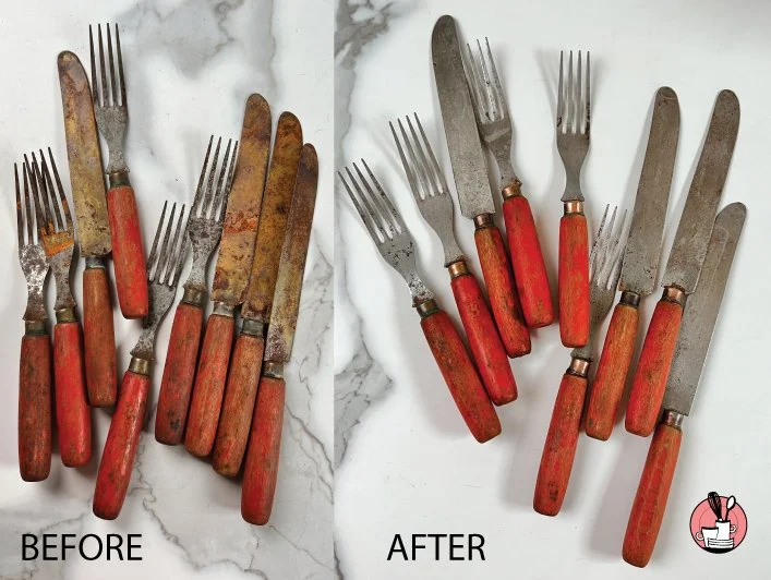 From Rust to Shine! How to clean your vintage food photography props