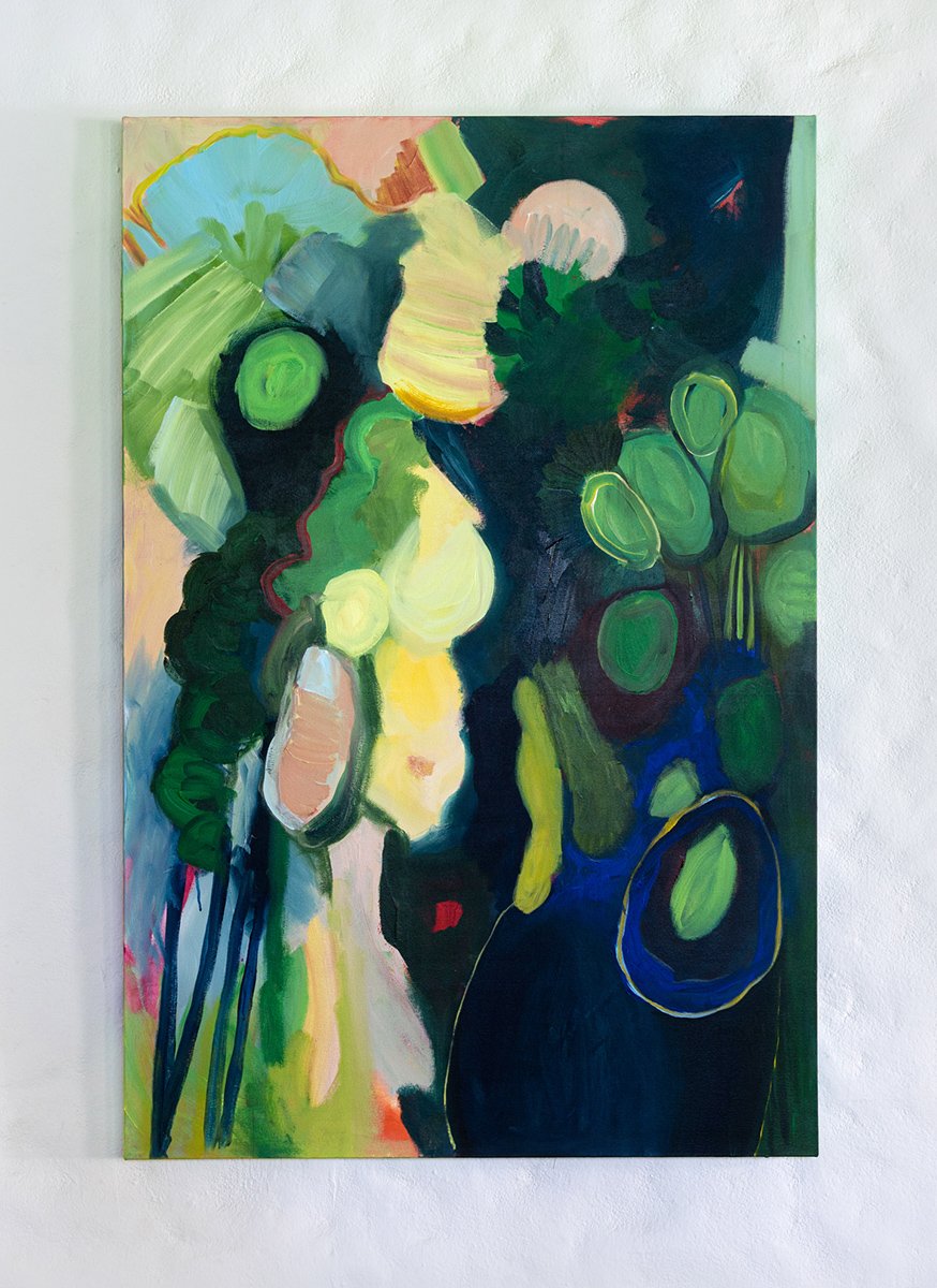 Forest Abstract V, 2023, acrylic on canvas, 60 x 40 x 1 1/2 in (152 x 102 x 4 cm)