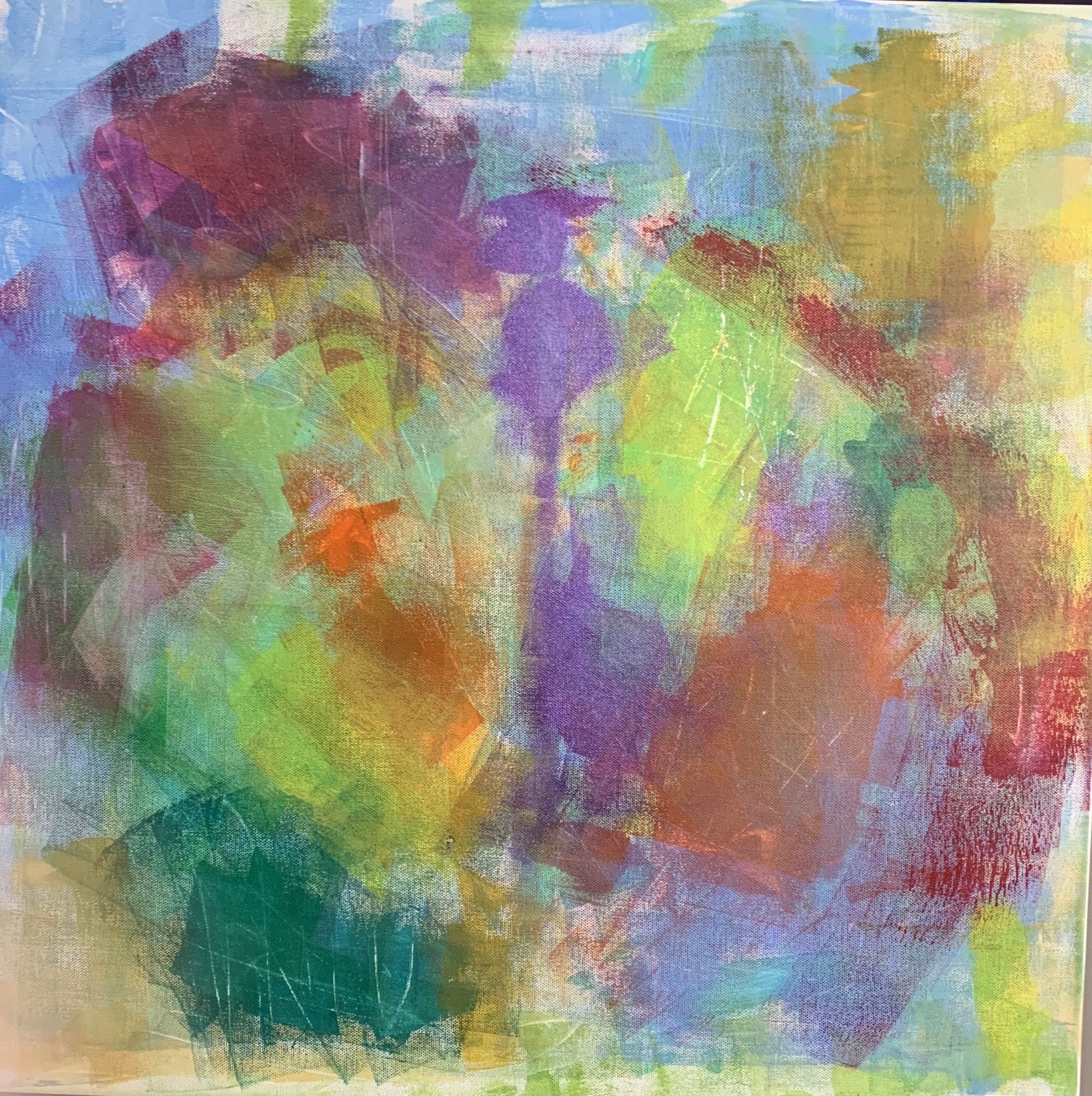 In the Mist, acrylic on canvas, 24 x 24"