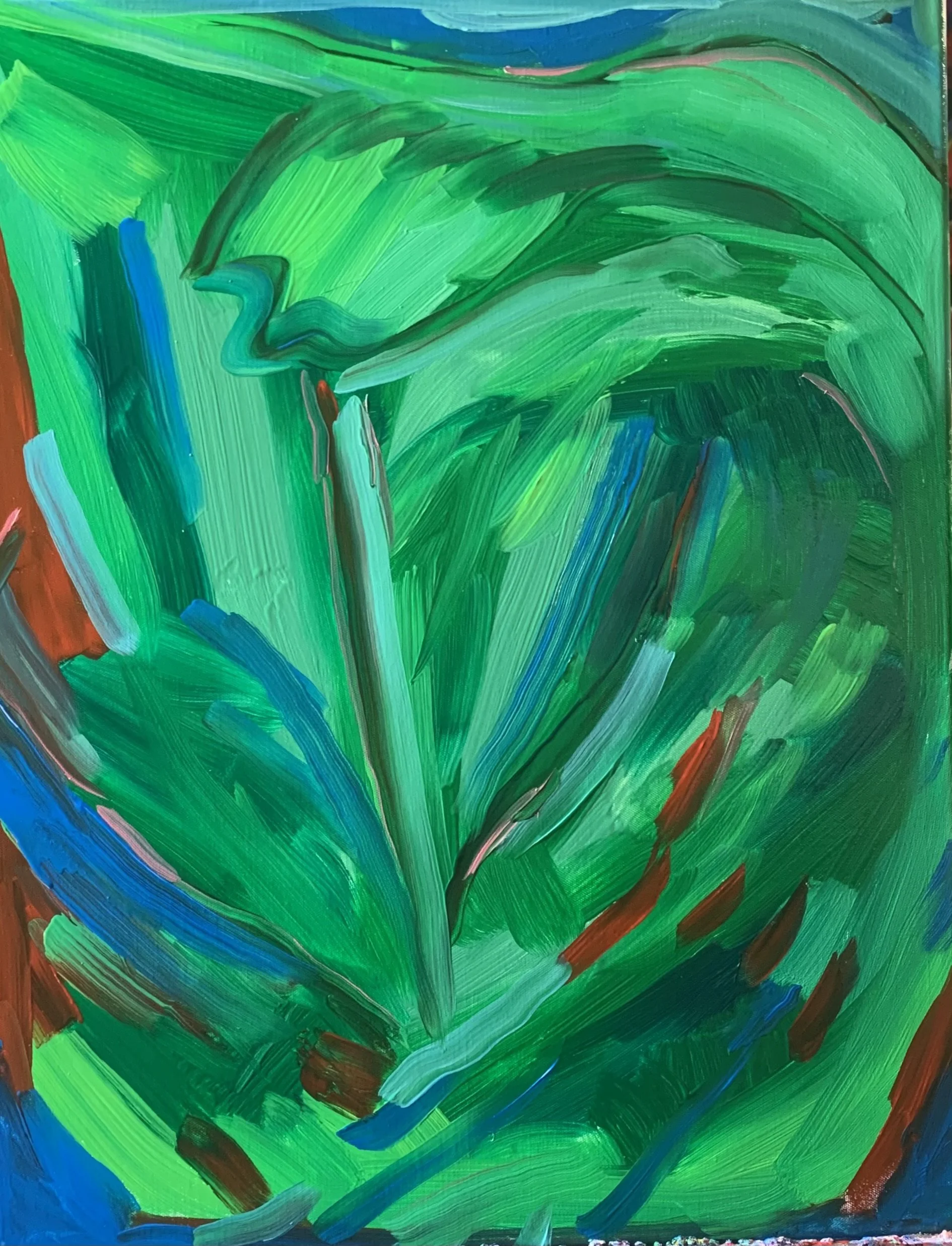 Green Forest, oil on canvas, 28 x 22"