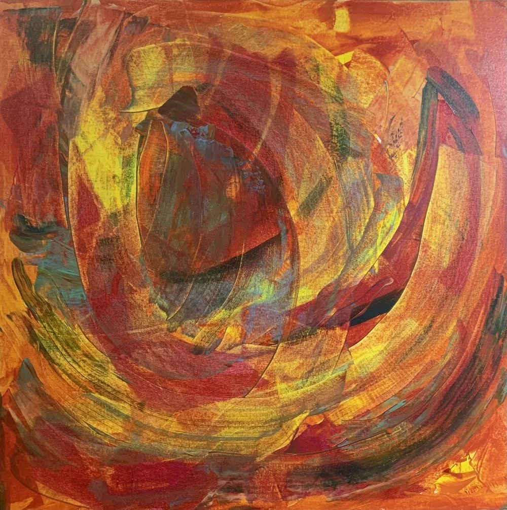 Autumn, acrylic on canvas, 24 x 24"