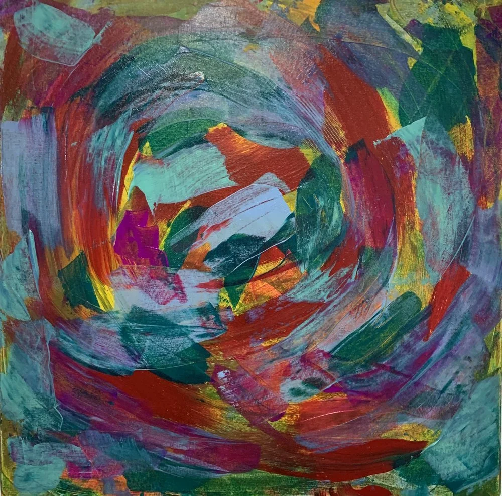 Jumble, acrylic on canvas, 24 x 24"