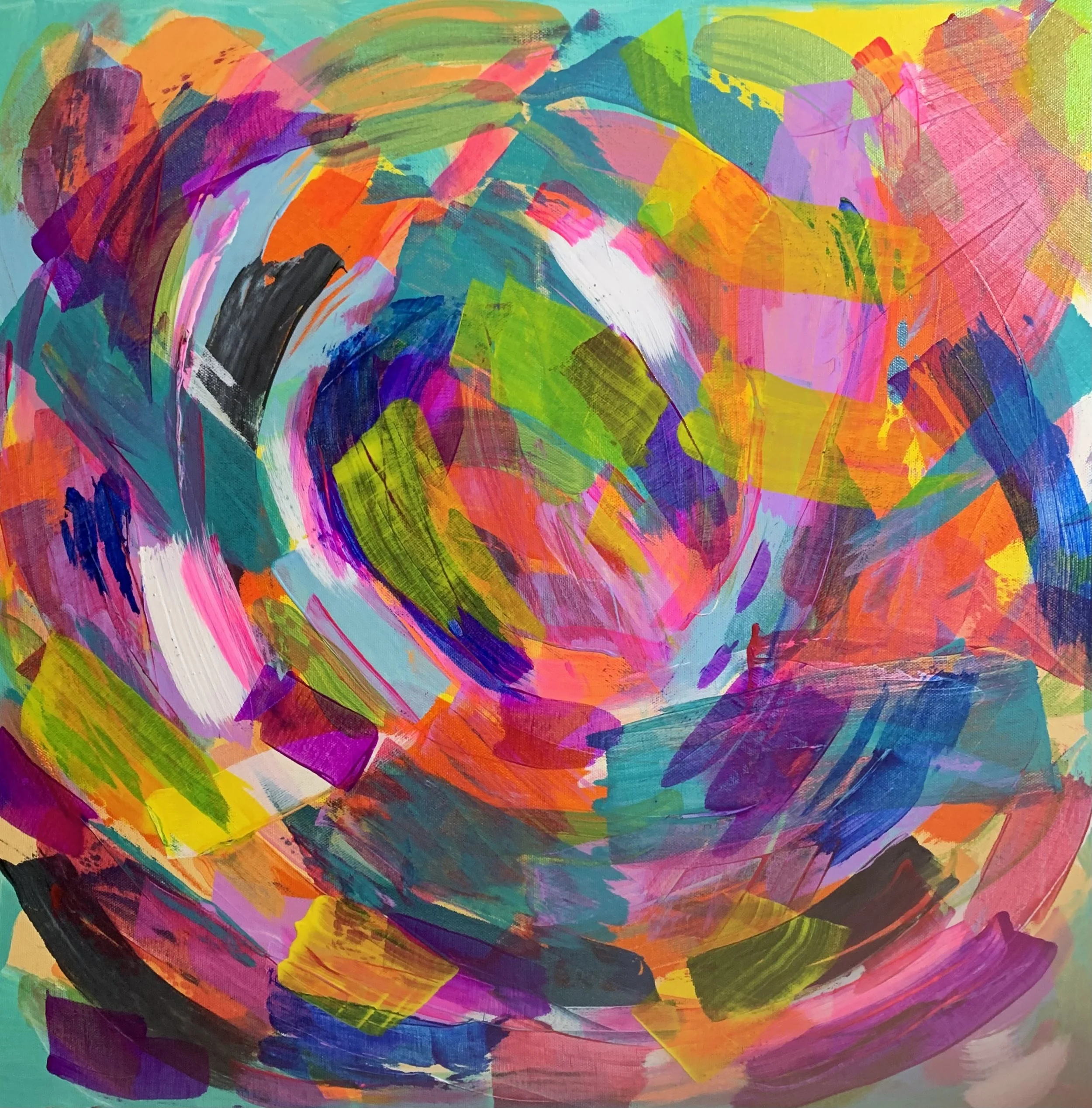 More Joy, acrylic on canvas, 24 x 24"