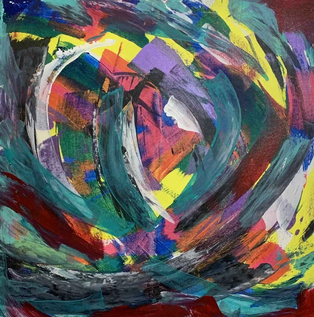 Multiplicity Diptych 2, acrylic on canvas, 24 x 24"