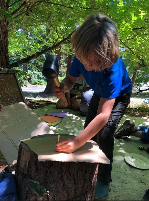 Thrive Outside group session for kids with occupational therapy goals