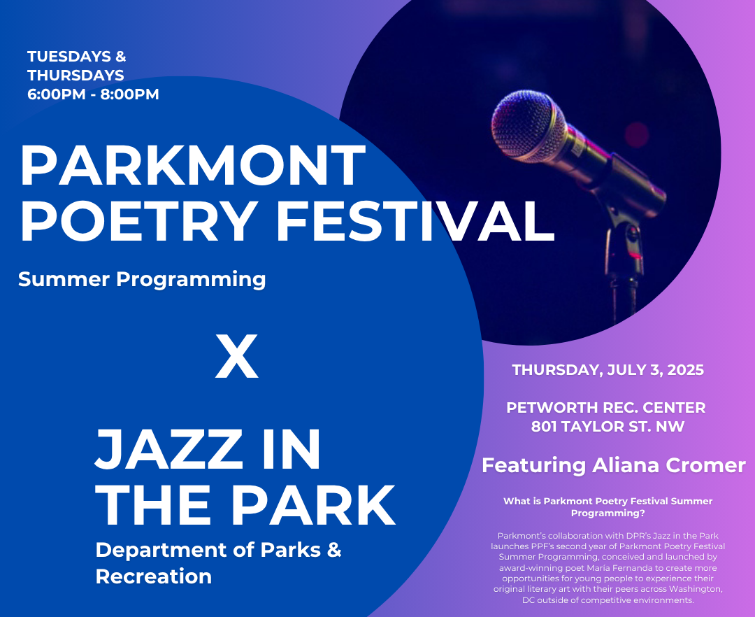 Parkmont Poetry Festival Summer Programming x Jazz in the Park